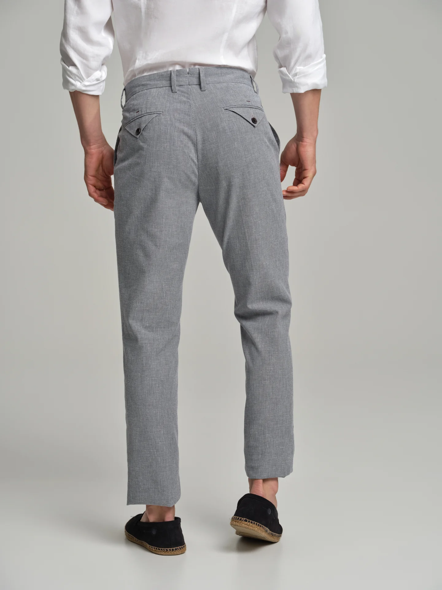 Havana Collection pied-de-poule chino trousers - Image 6