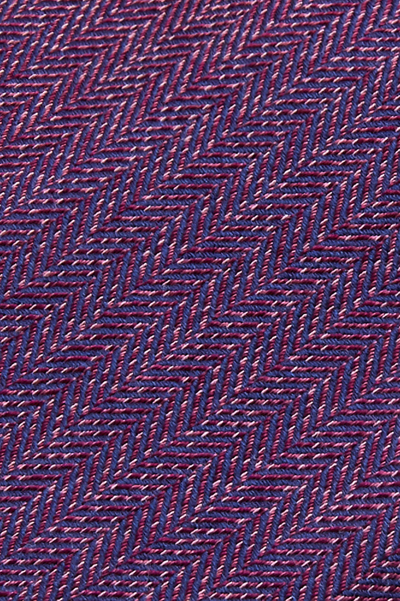 Herringbone Pattern Tie Silk and Wool Blend 7,5cm - Image 8