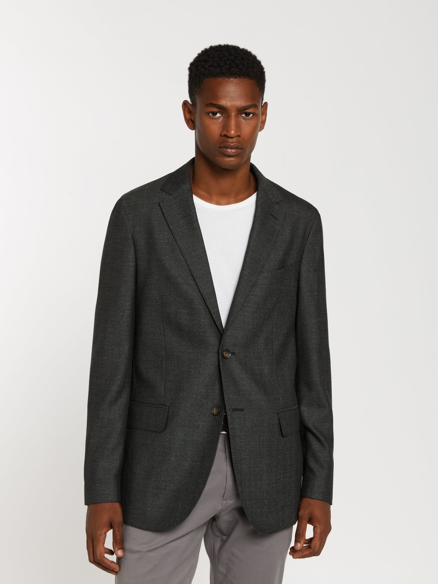 Herringbone wool blend blazer - Image 2