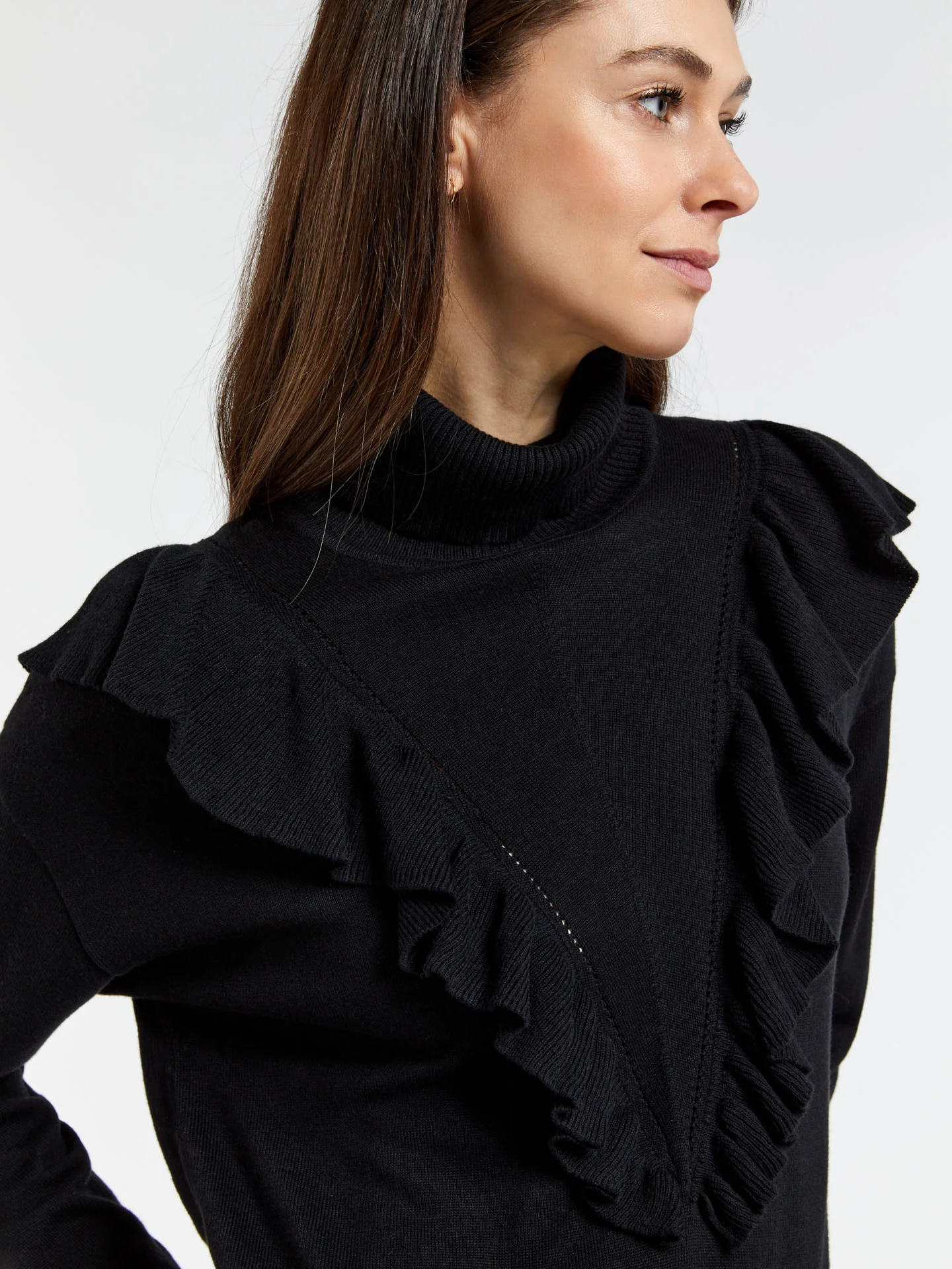 High neck frilled sweater - Image 2