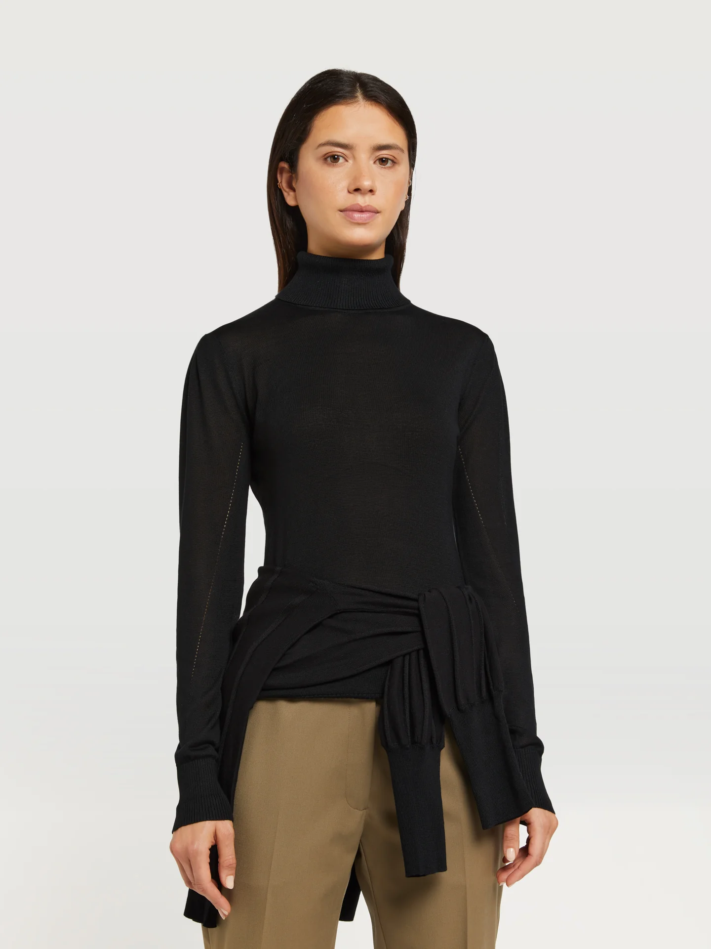 High neckline sweater