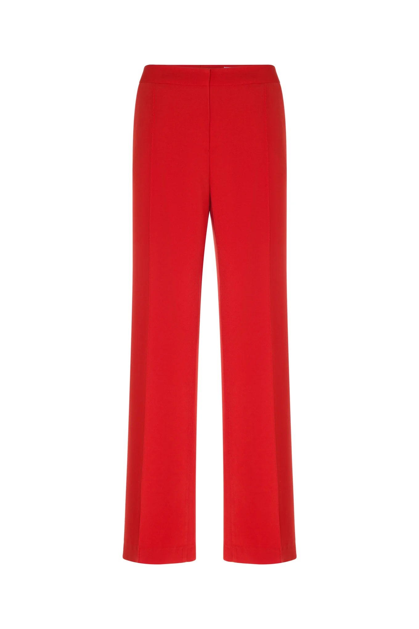 High waist trousers with stitched creases