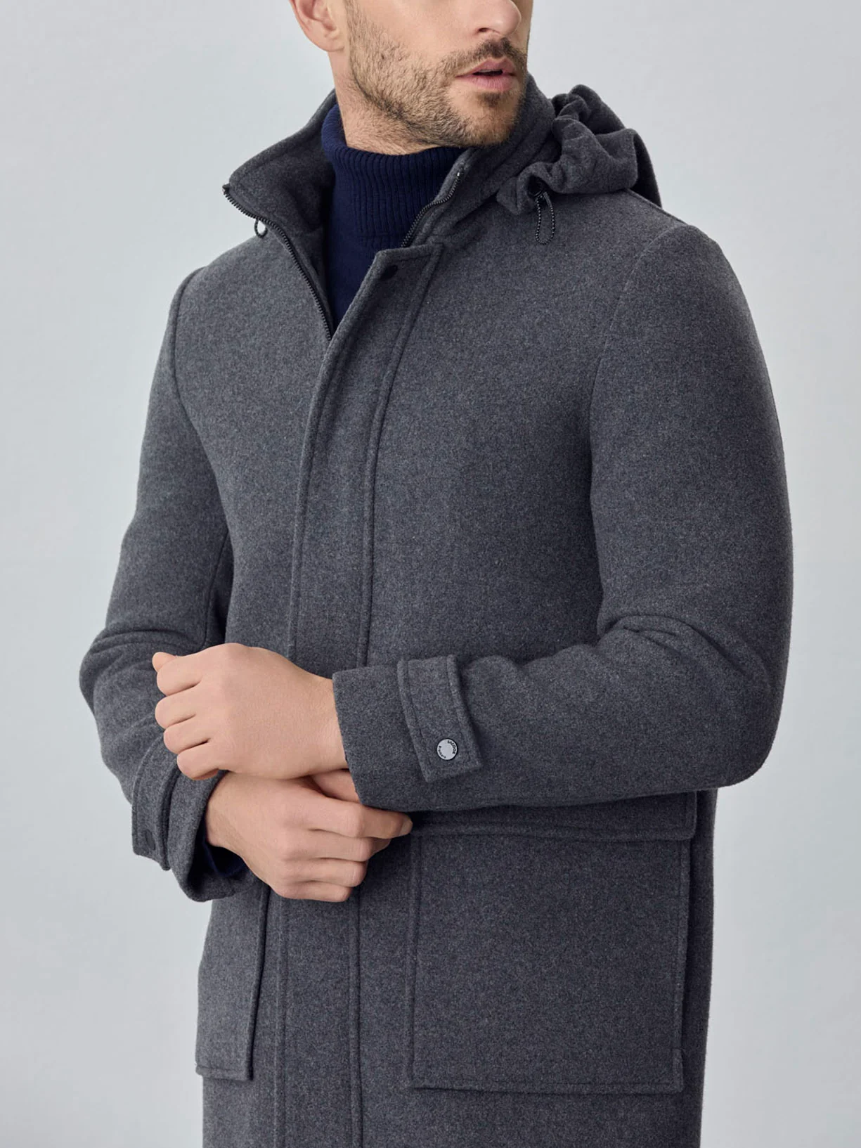 Hooded duffle coat - Image 8