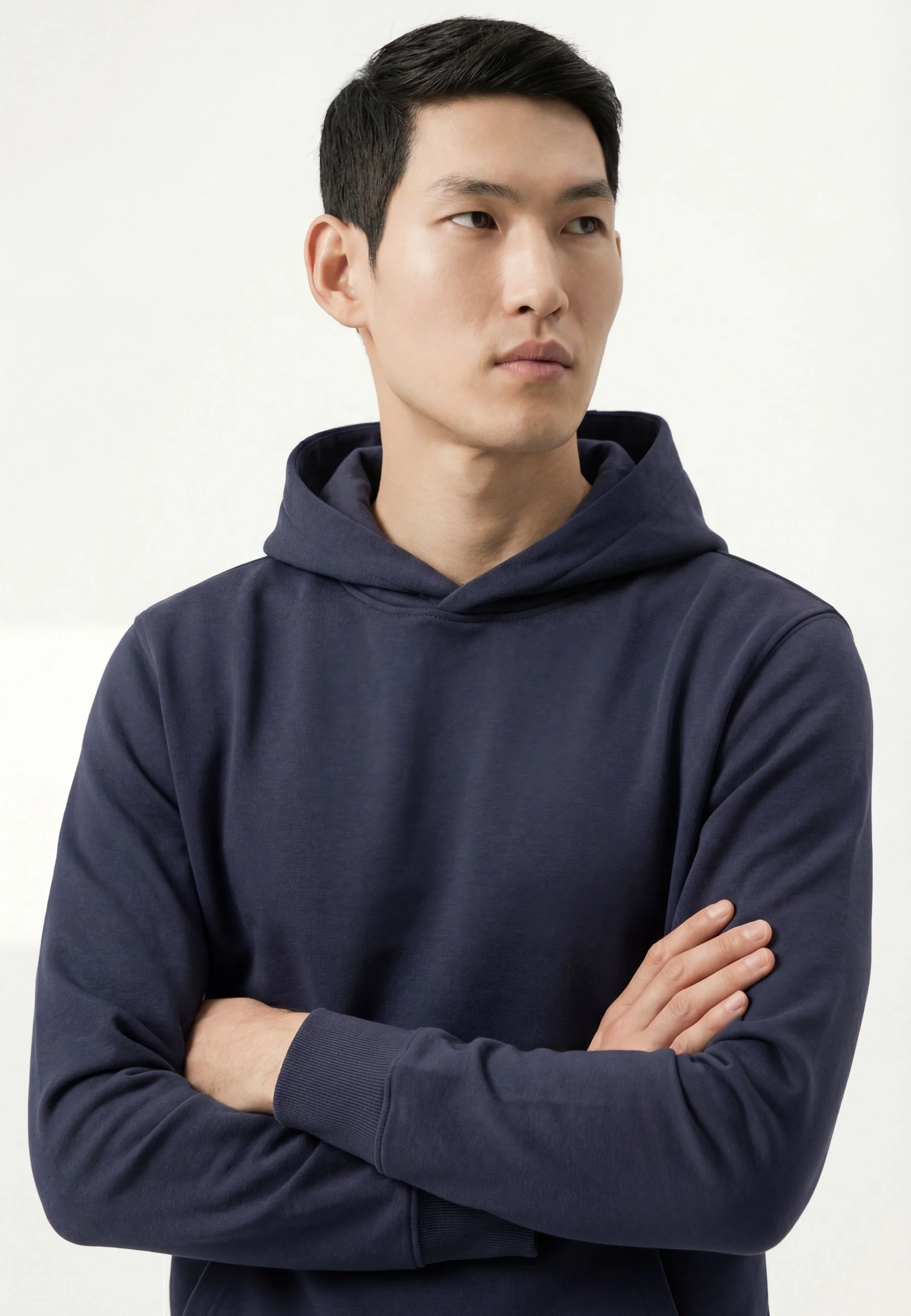 Hooded Interlock Sweatshirt With Kangaroo Pocket