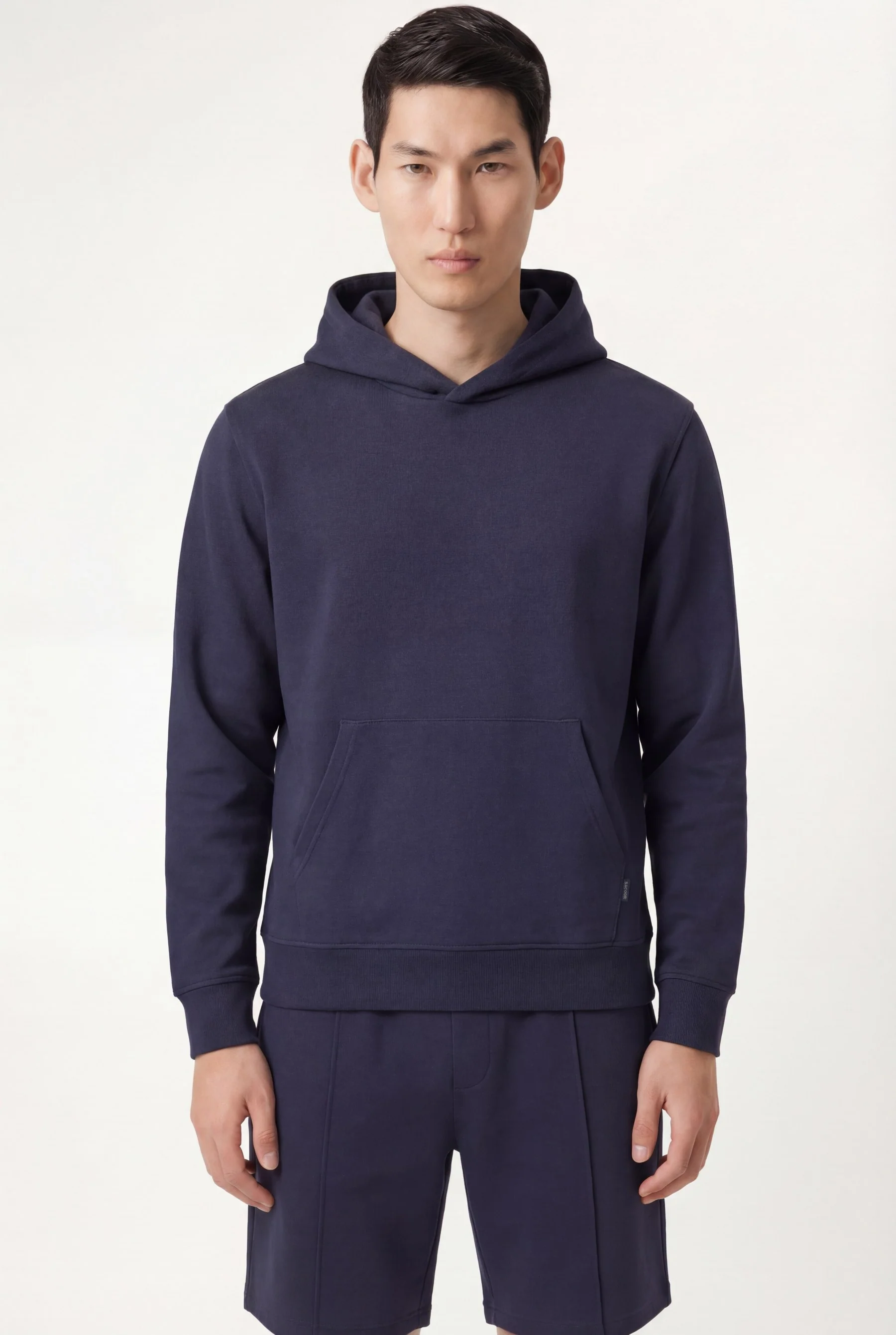 Hooded Interlock Sweatshirt With Kangaroo Pocket - Image 2