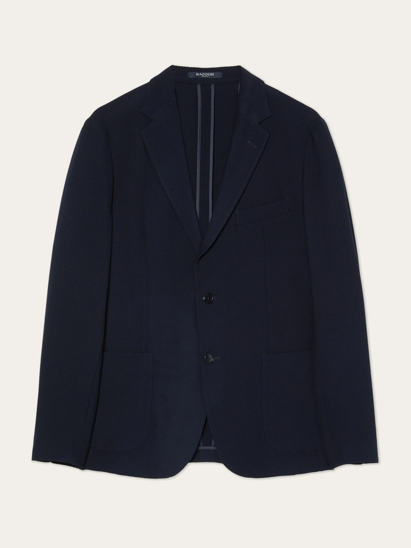 Italian Honeycomb Knit Blazer In Wool Stretch - Image 5