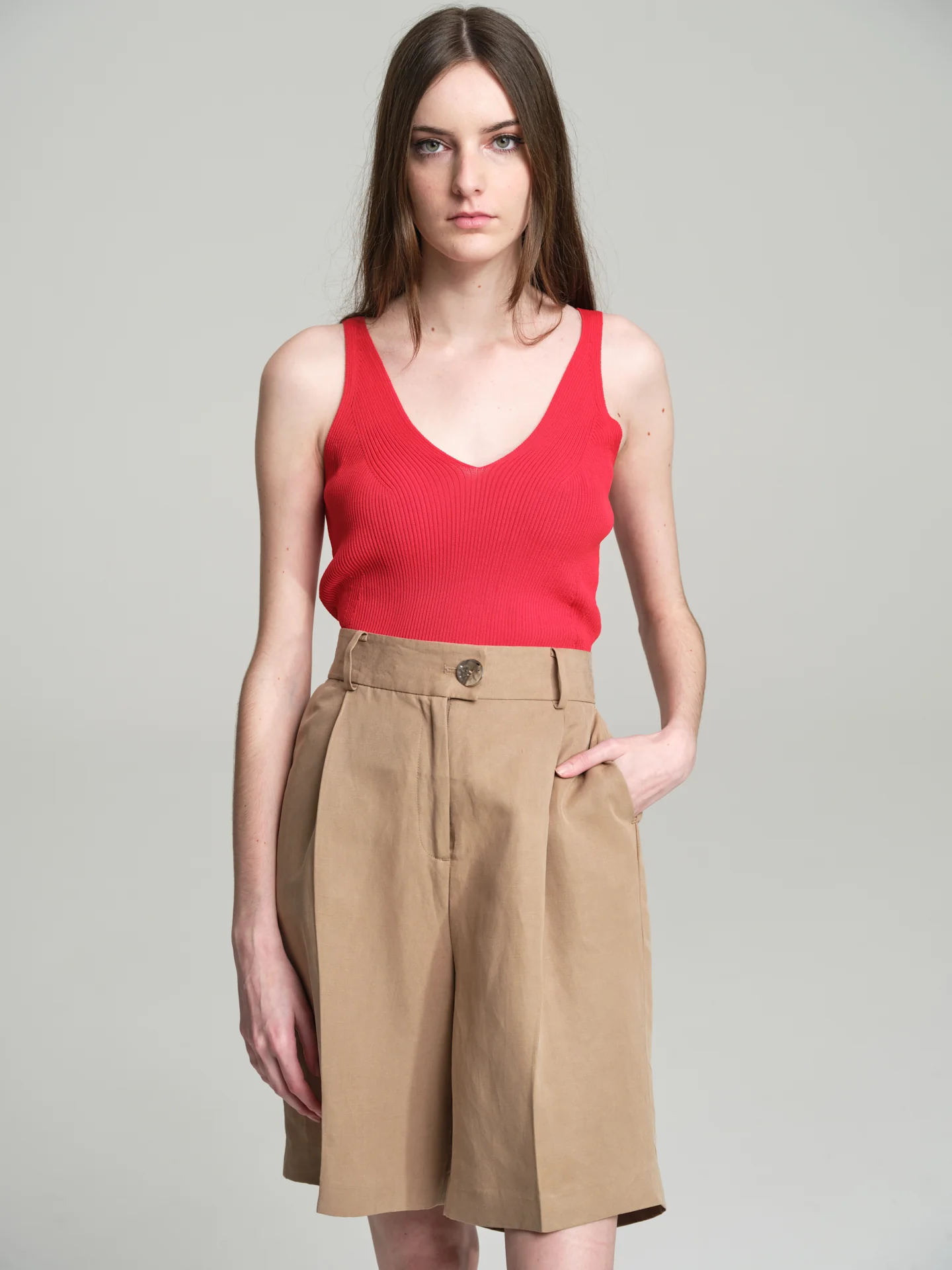 Knitted strappy top