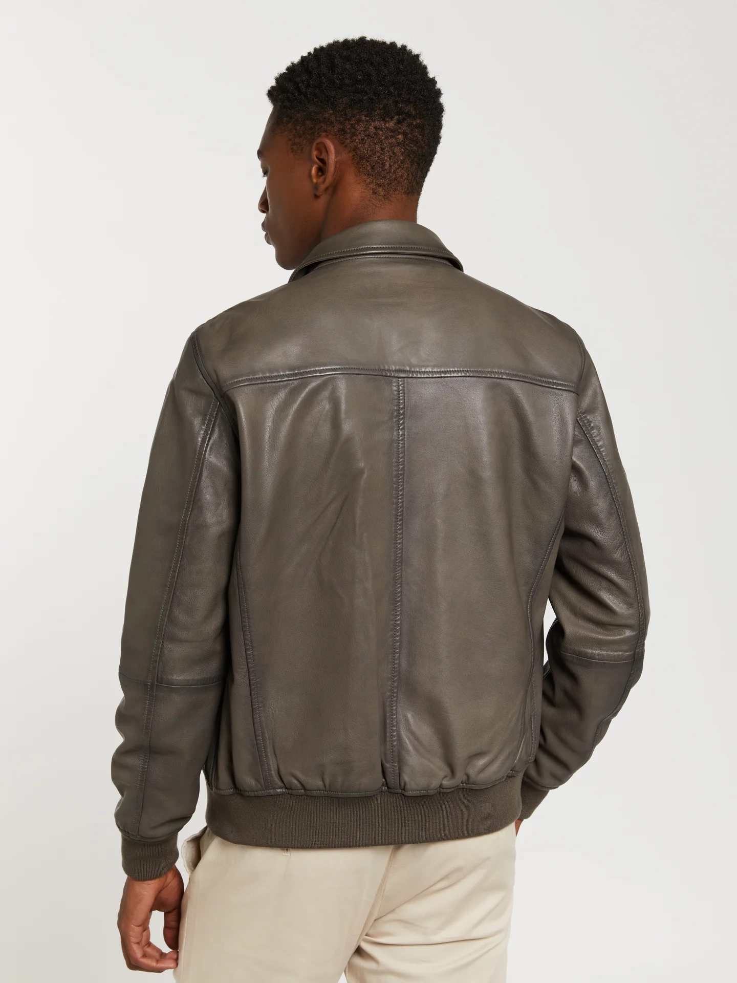 Leather bomber jacket - Image 9