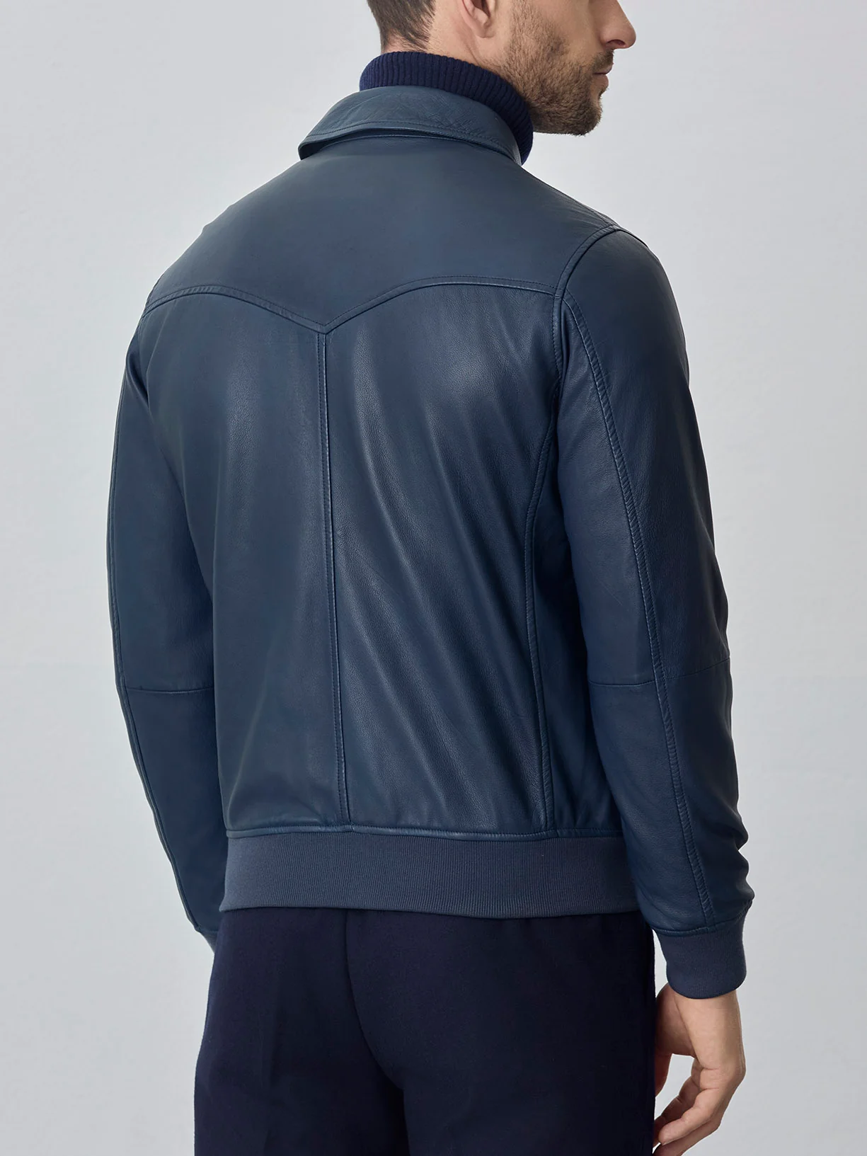 Leather bomber jacket - Image 11