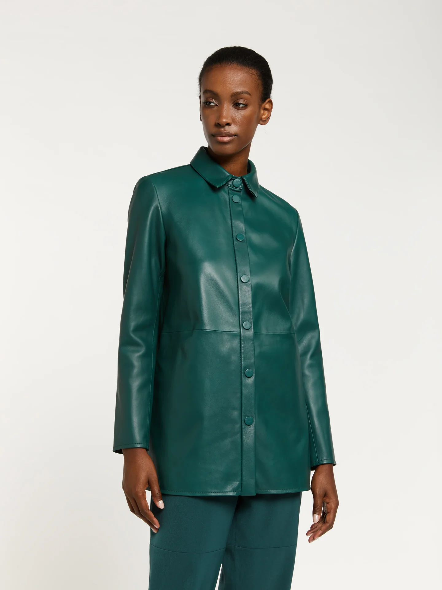 Leather overshirt