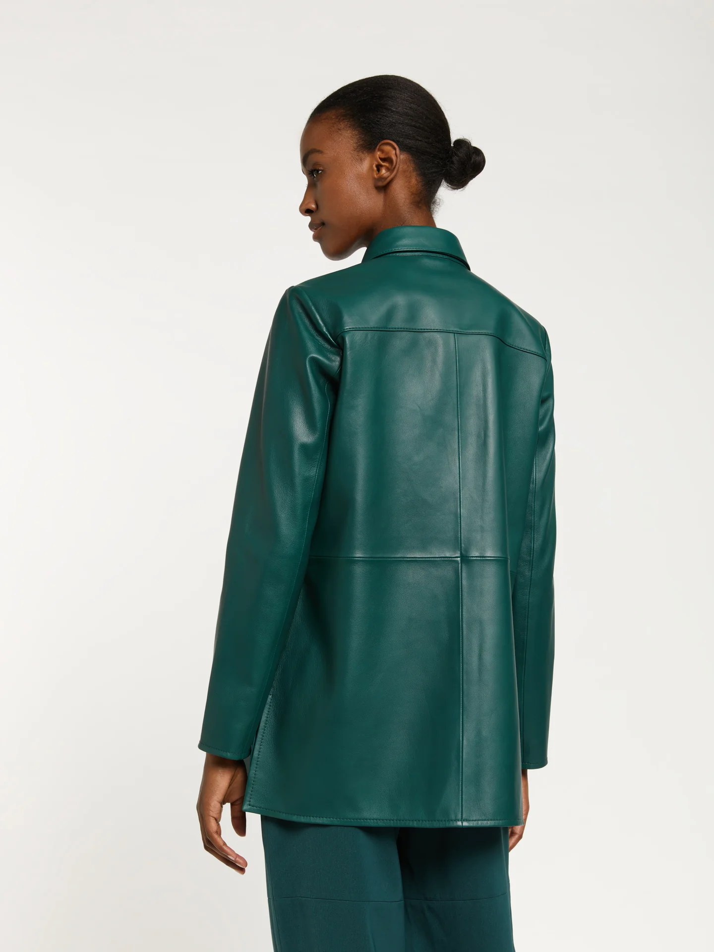 Leather overshirt - Image 3