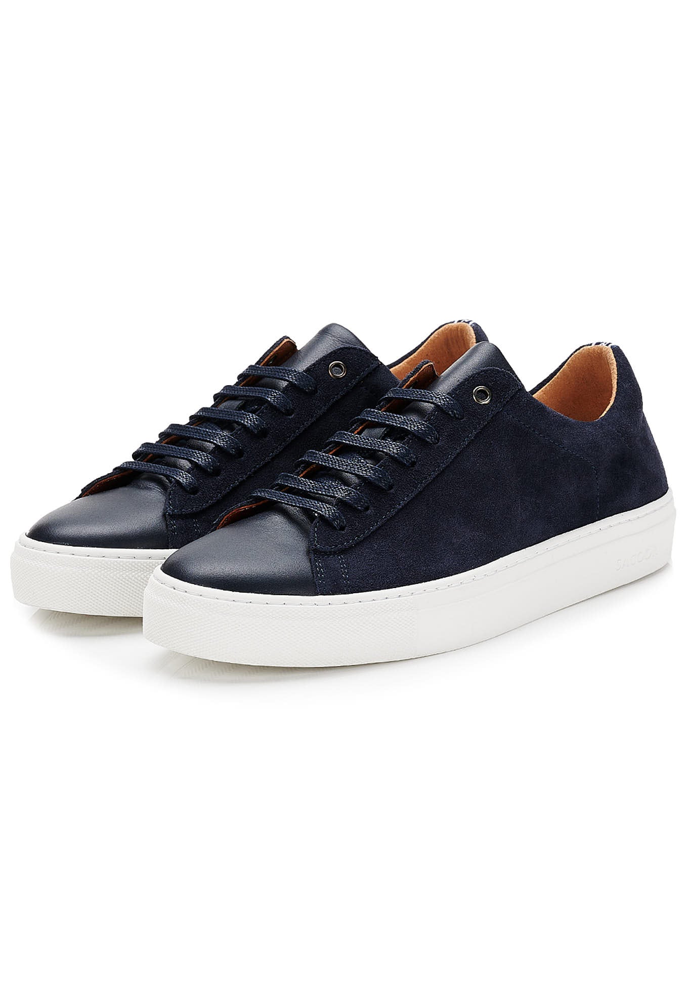 leather sneakers with rubber sole - Image 2