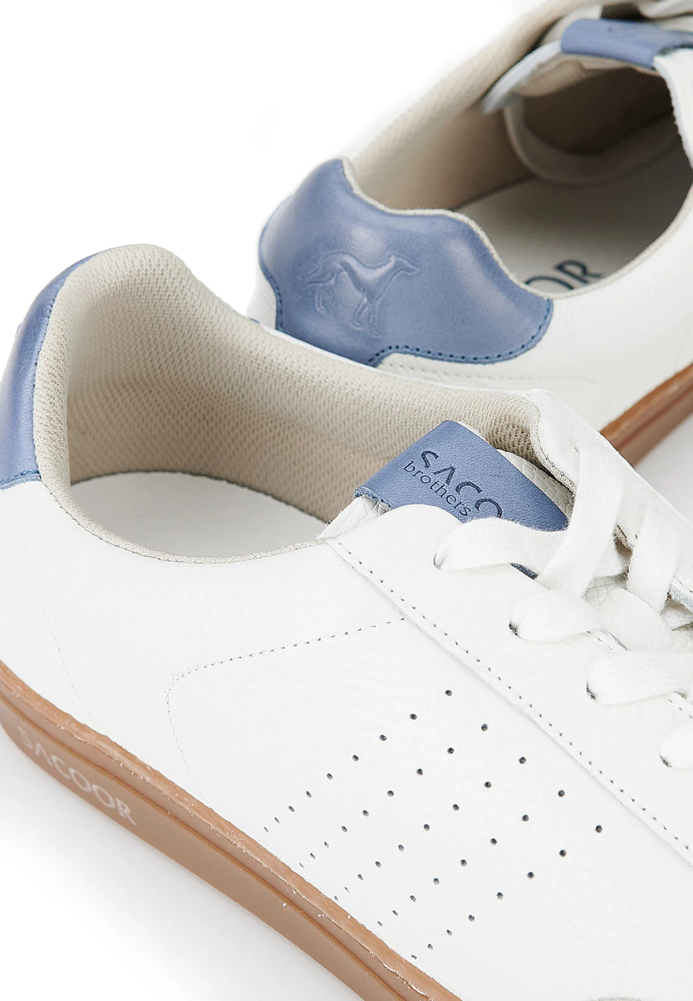 leather sneakers with rubber sole - Image 4