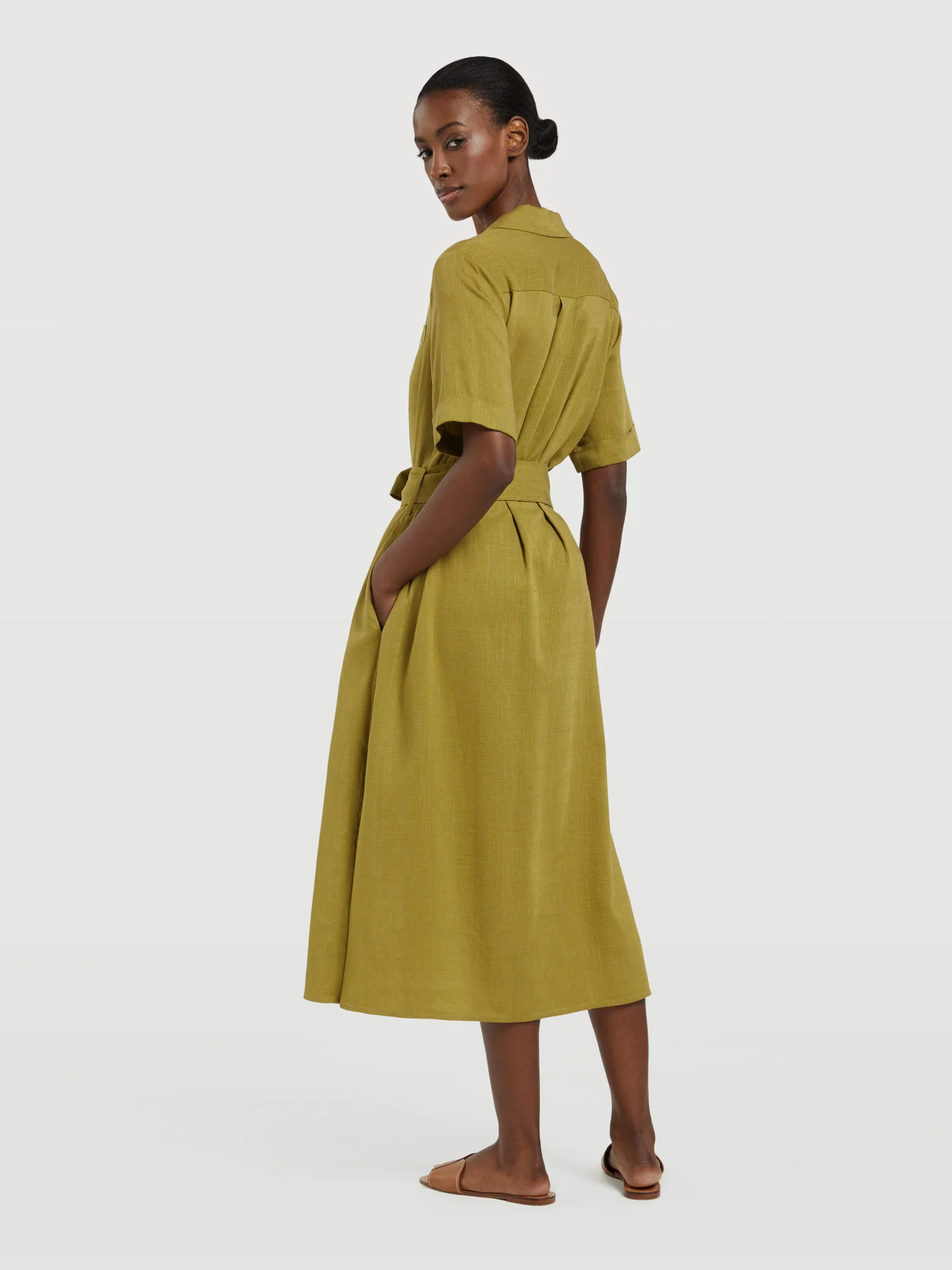 Long Dress With Belt - Image 6
