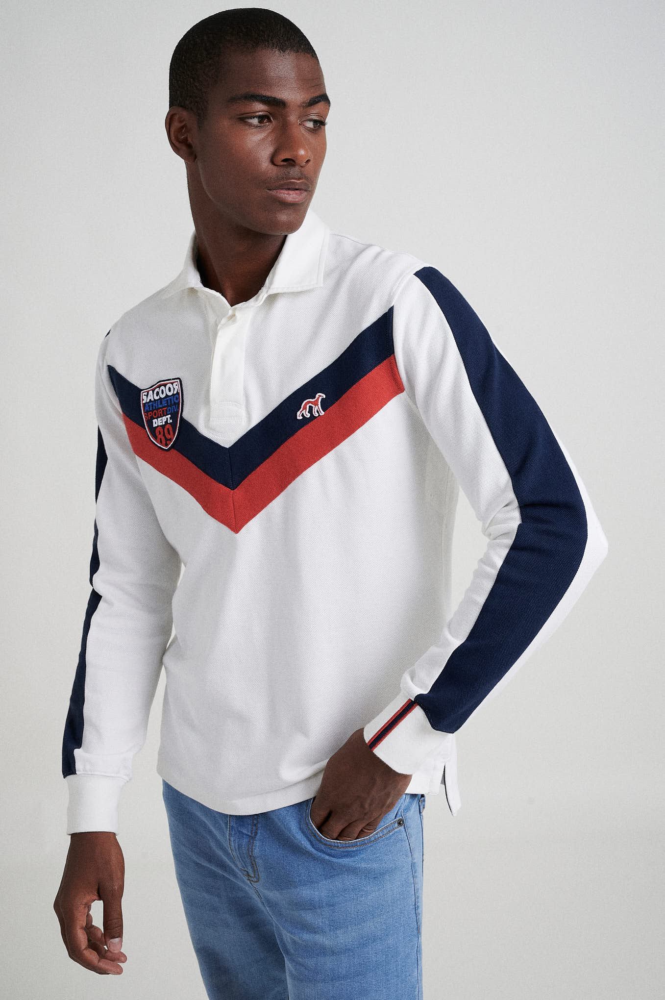 Long sleeve cotton polo rugby - Image 5