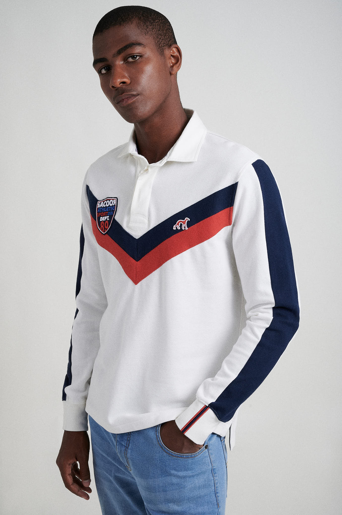 Long sleeve cotton polo rugby - Image 6
