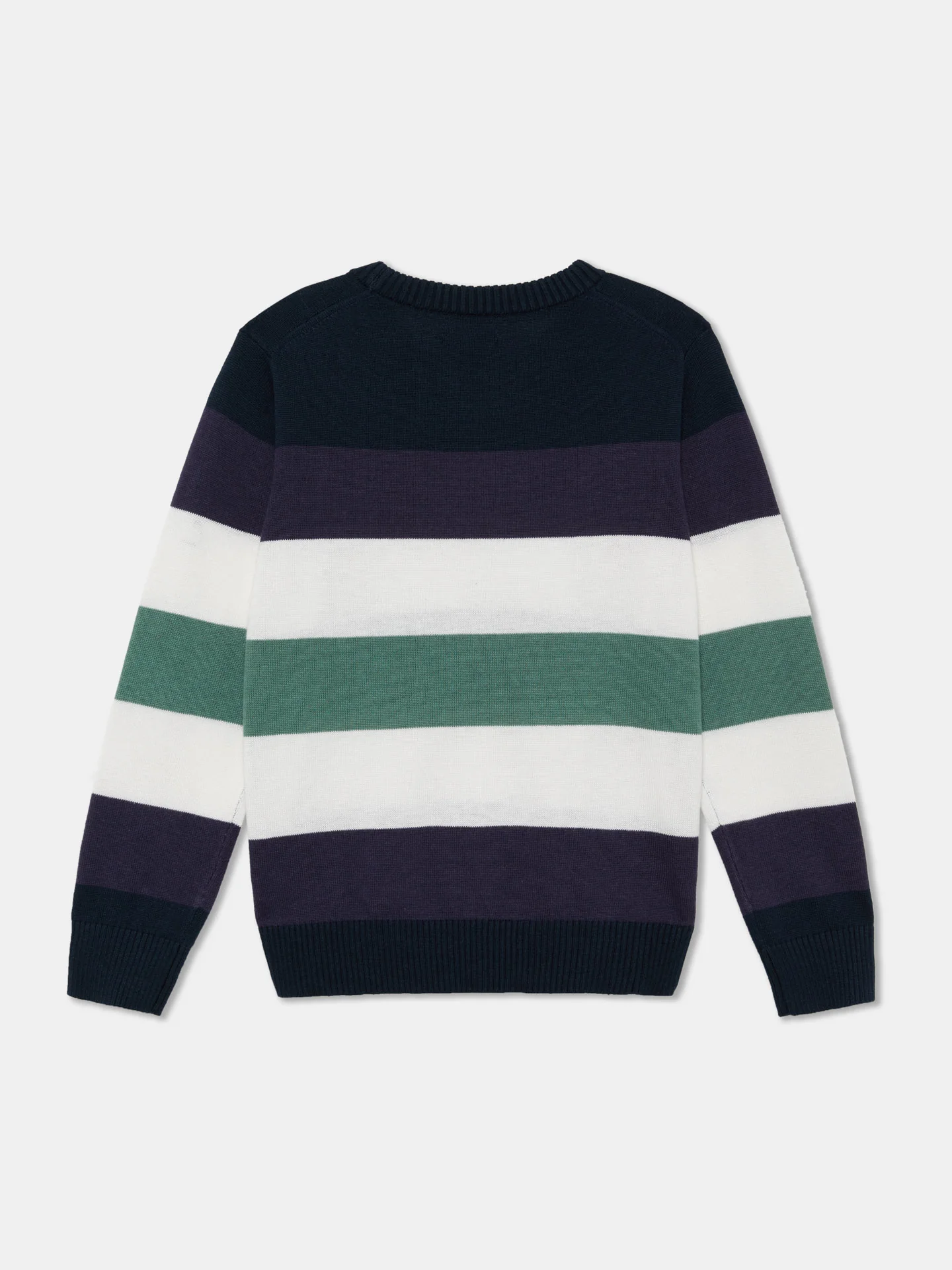 Long Sleeve Crew Neck Strippped Sweater - Image 2