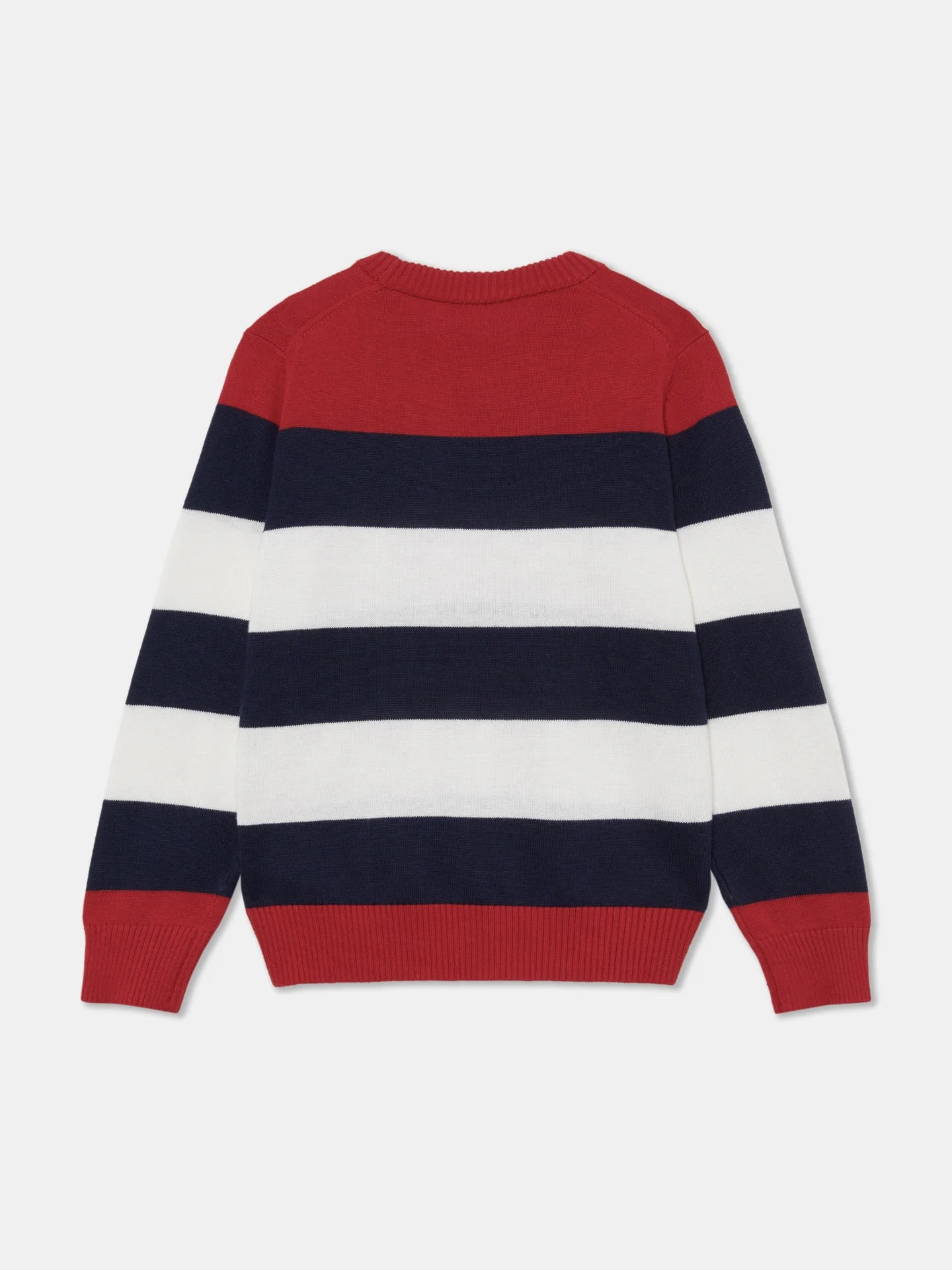 Long Sleeve Crew Neck Strippped Sweater - Image 5