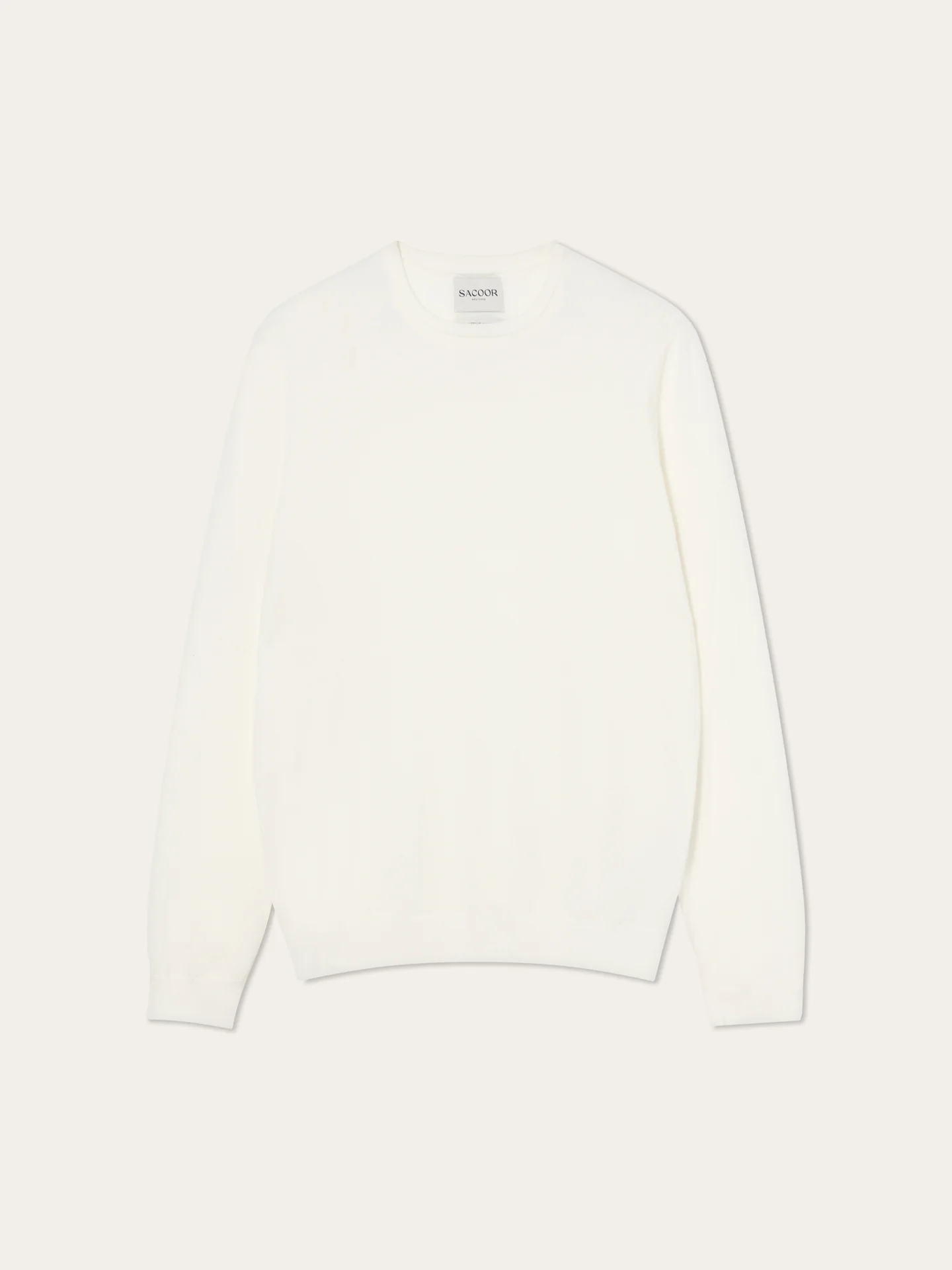 Long Sleeve Crew Neck Sweater In Extra Fine Merino Wool - Image 13