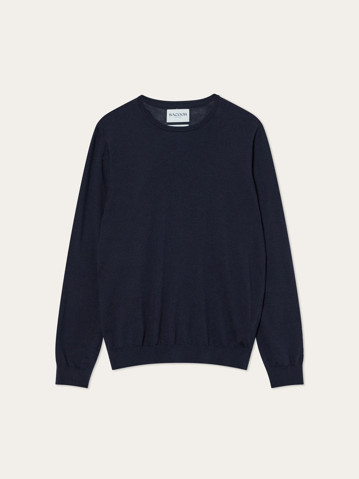 Long Sleeve Crew Neck Sweater In Extra Fine Merino Wool - Image 9