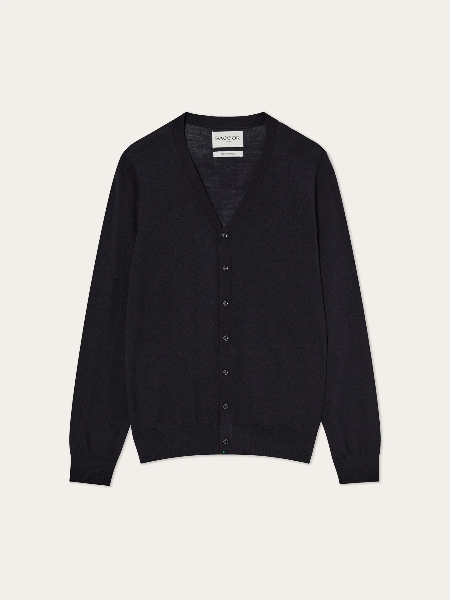 Long-Sleeve Extra Fine Merino Wool Cardigan - Image 4