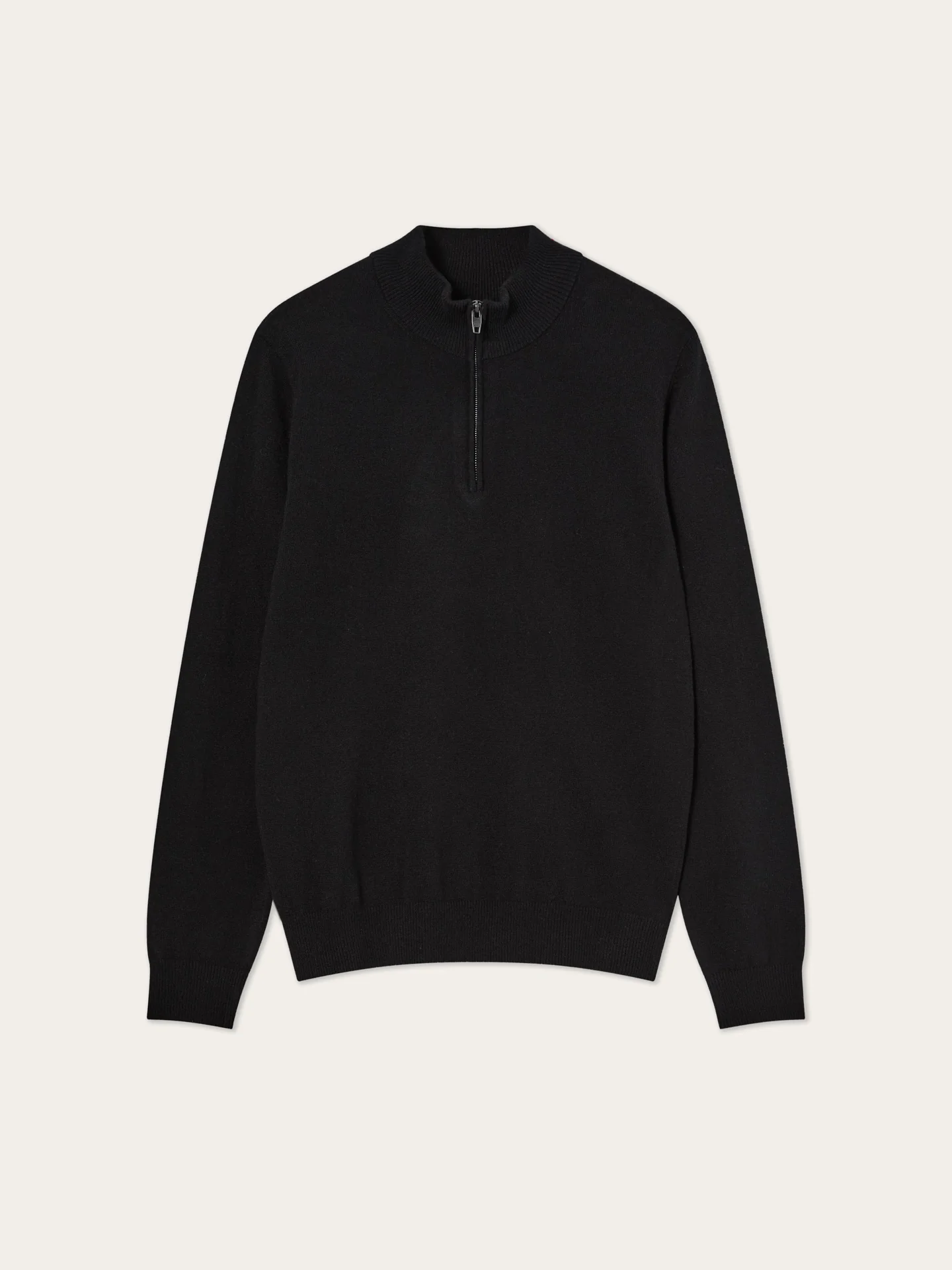 Long Sleeve Half-Zip Sweater In Fine Lambswool - Image 5