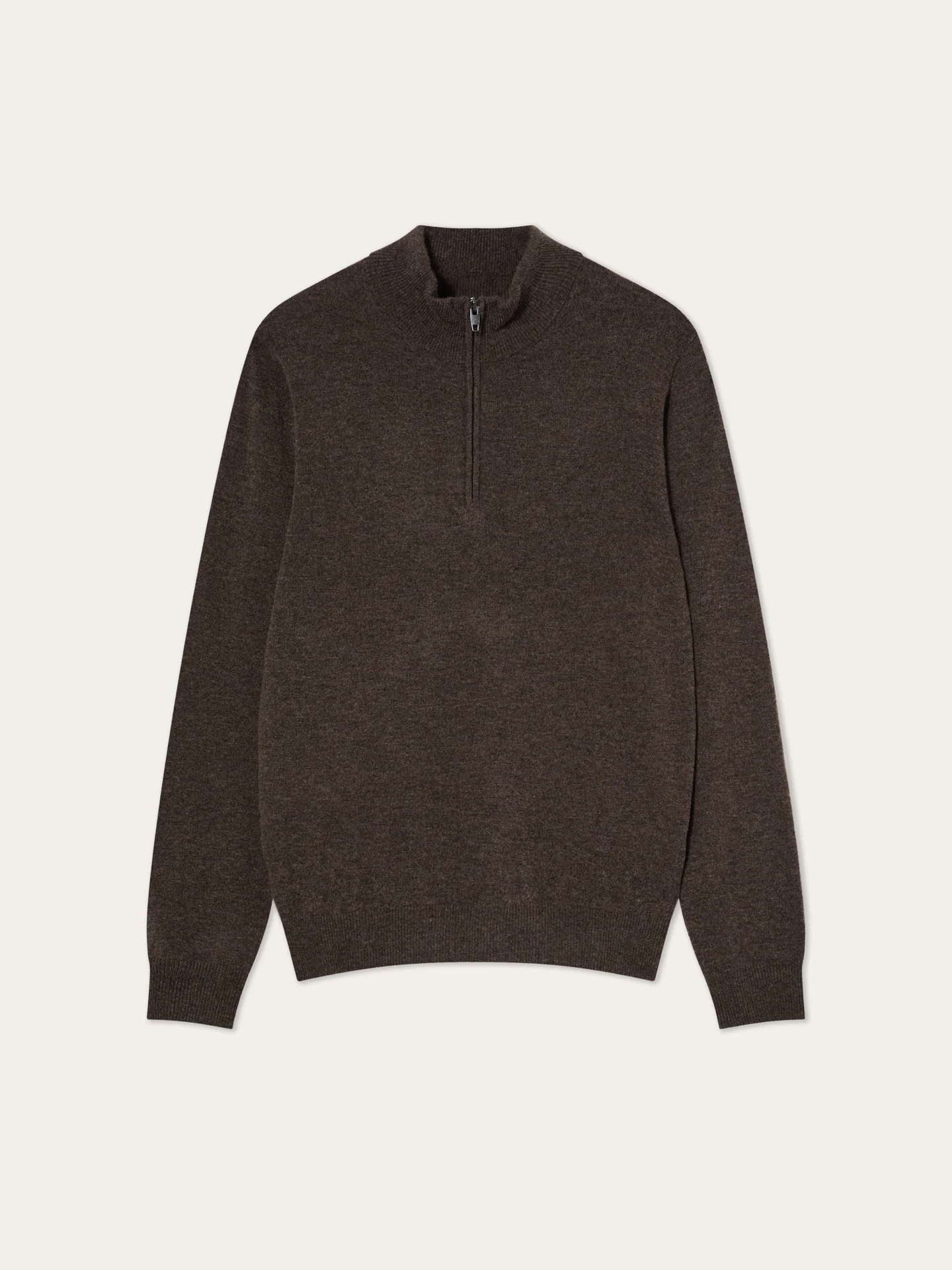 Long Sleeve Half-Zip Sweater In Fine Lambswool - Image 9