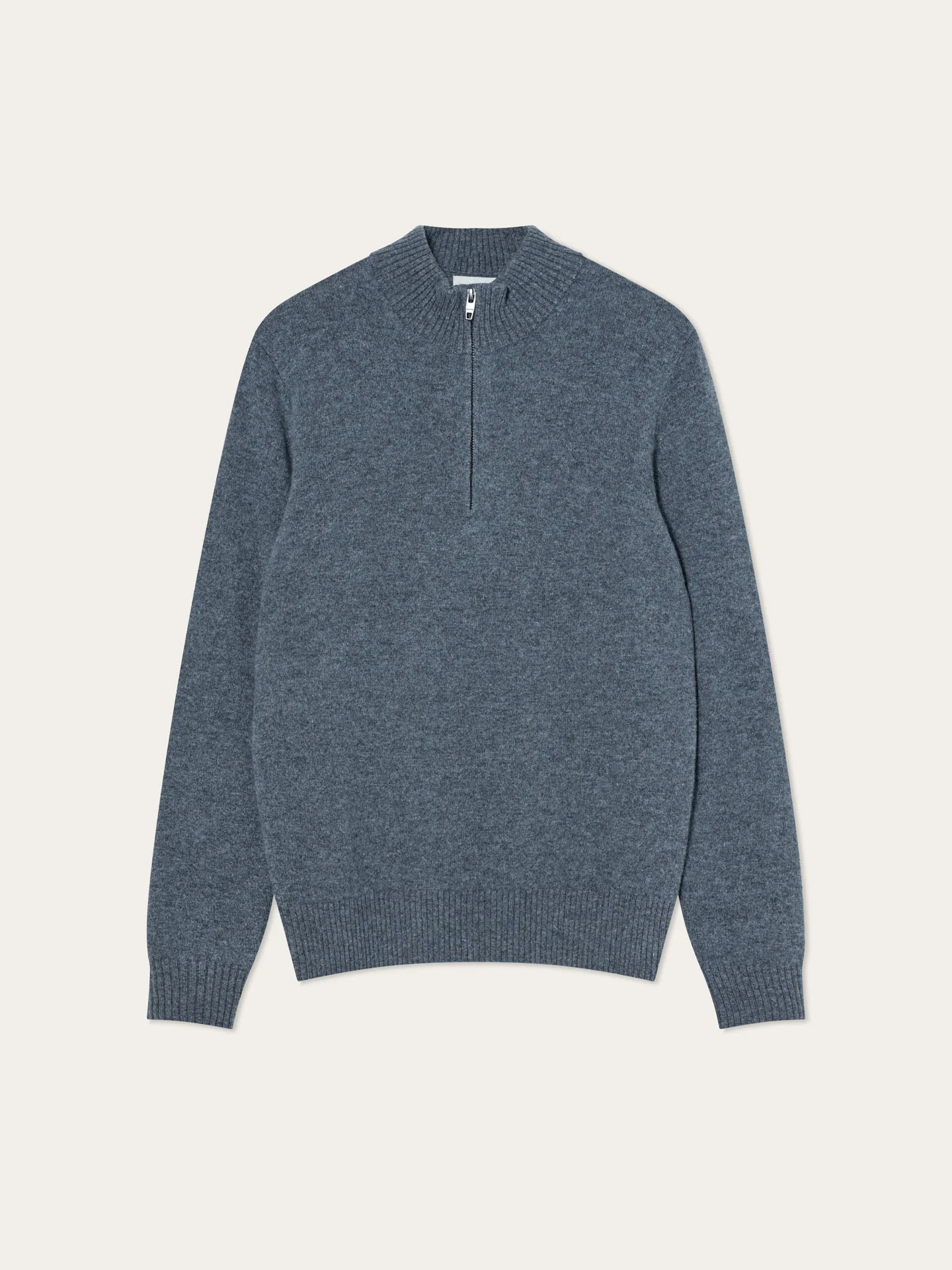 Long Sleeve Half-Zip Sweater In Pure Lambswool - Image 12