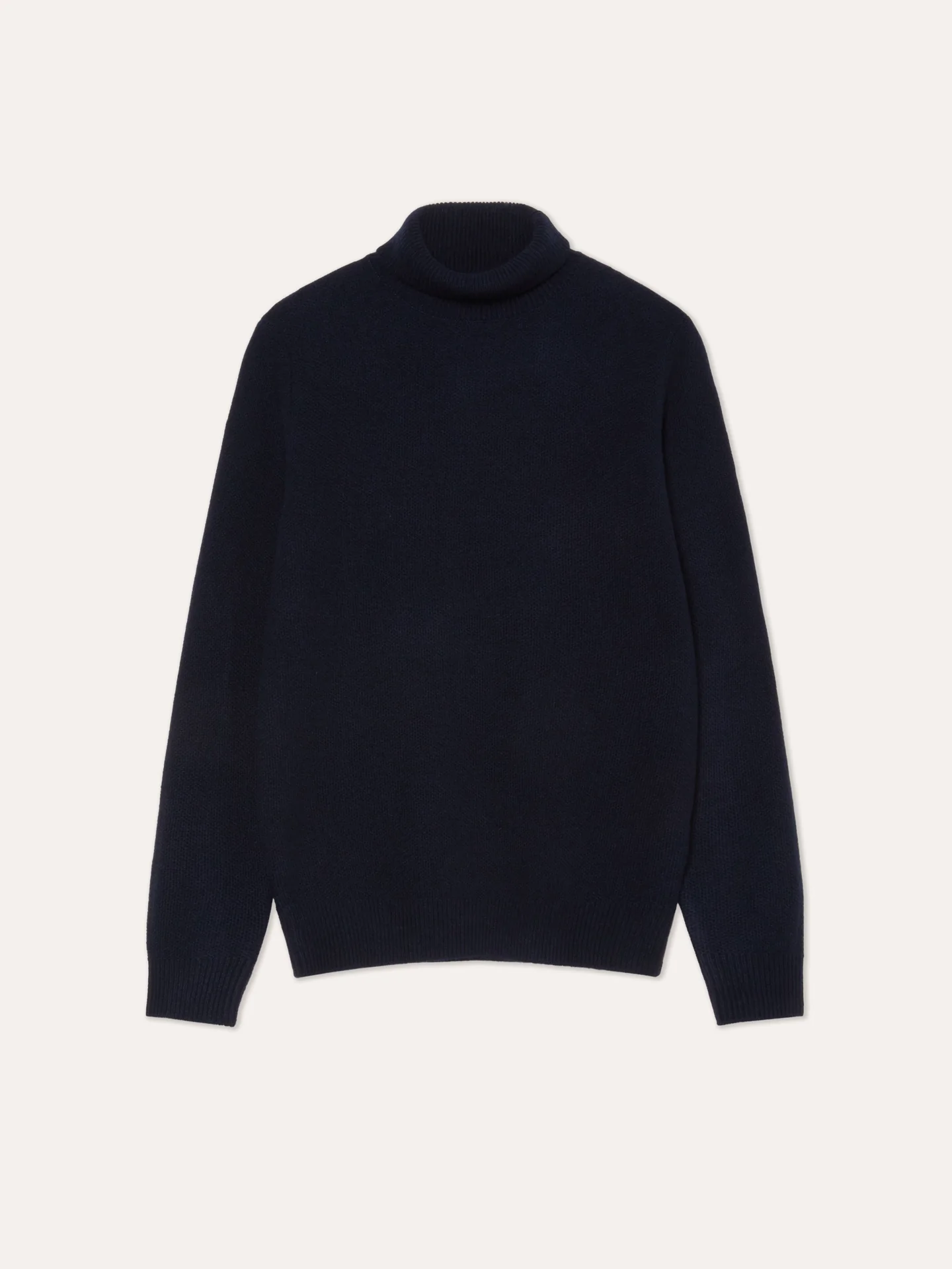 Long Sleeve Turtleneck Sweater With Fancy Stitch In Pure Lambswool - Image 4