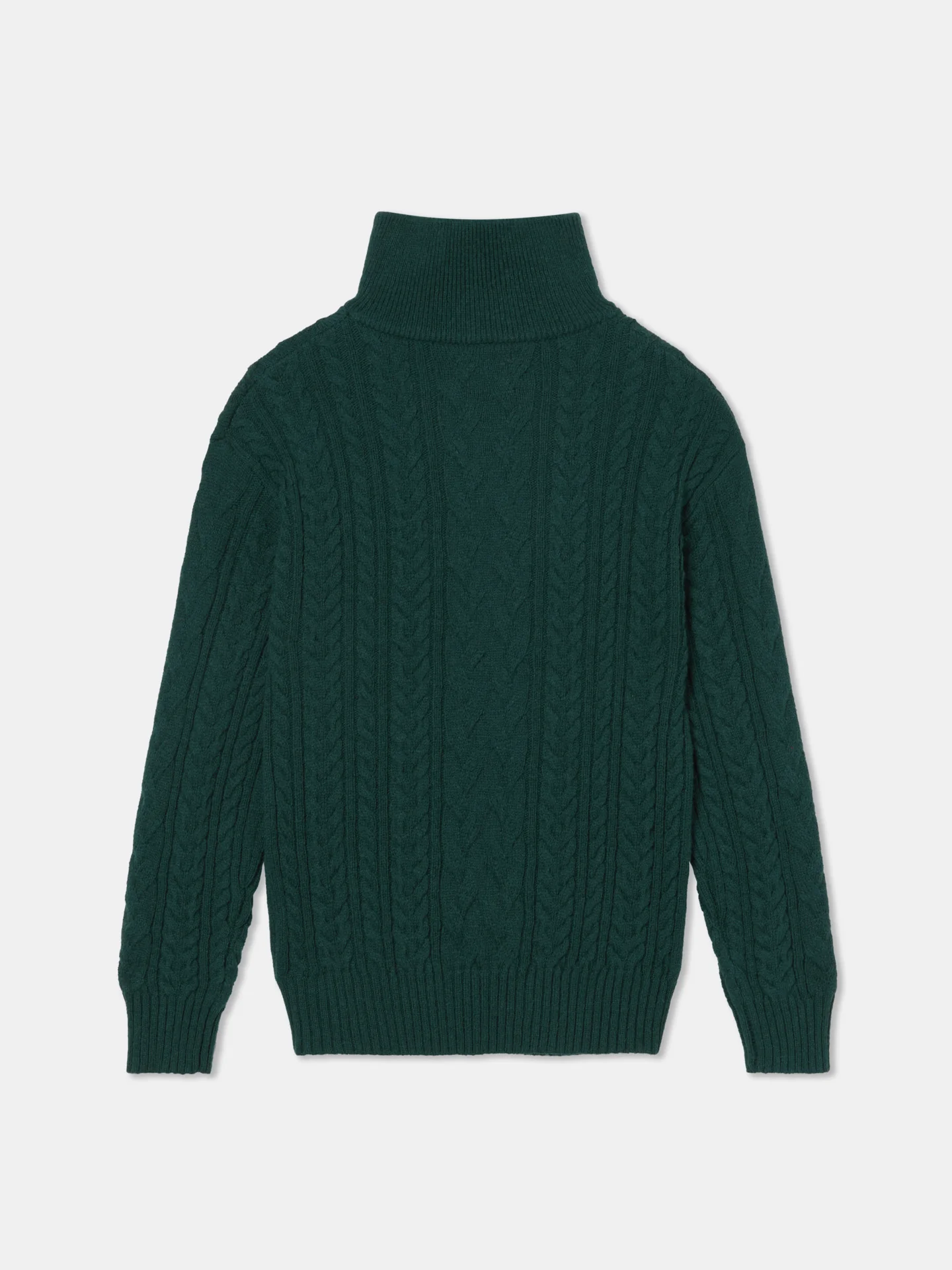 Long Sleeves Cable Knit Half-Zip Sweater - Image 4