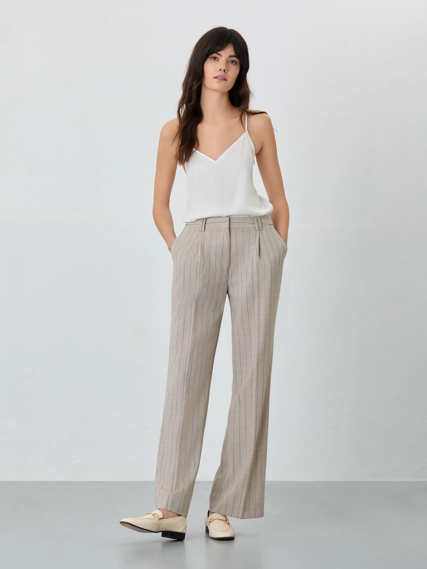 Loose Fit Trousers In Wool Blend - Image 2