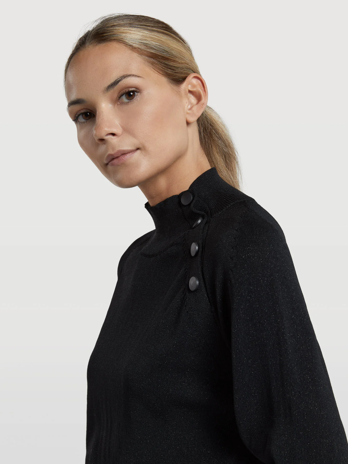 Lurex compact knit sweater