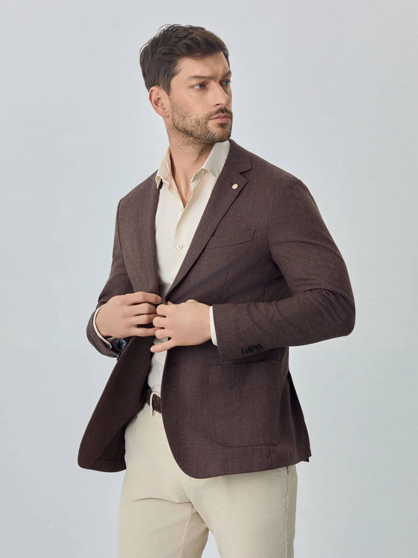 Luxeleisure Edition herringbone bi-stretch blazer - Image 2