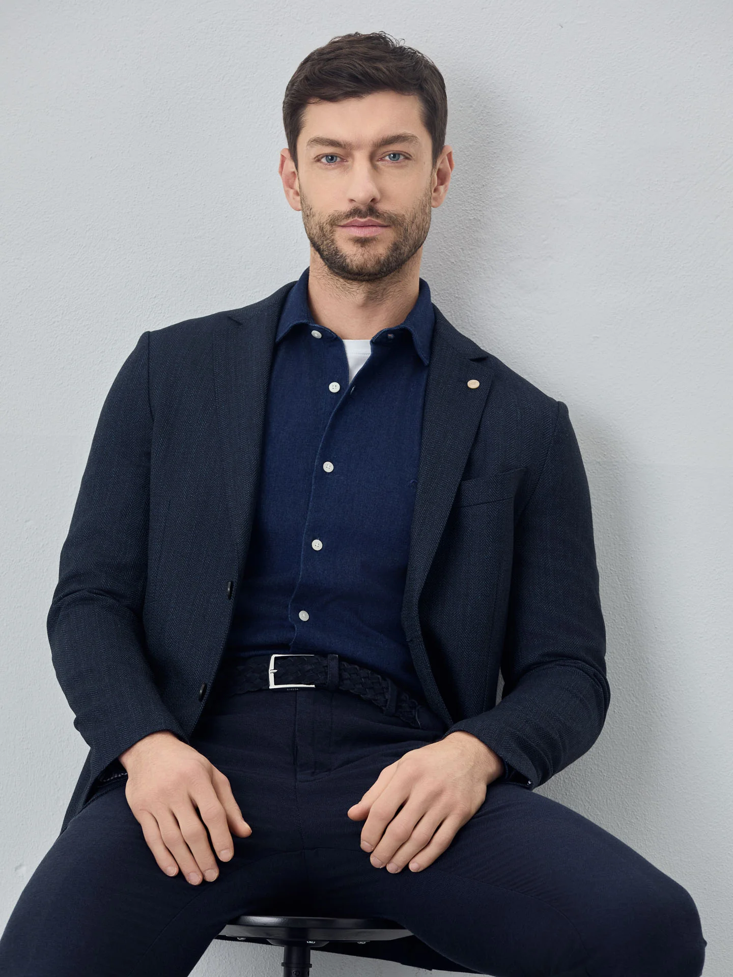 Luxeleisure Edition herringbone bi-stretch blazer - Image 3
