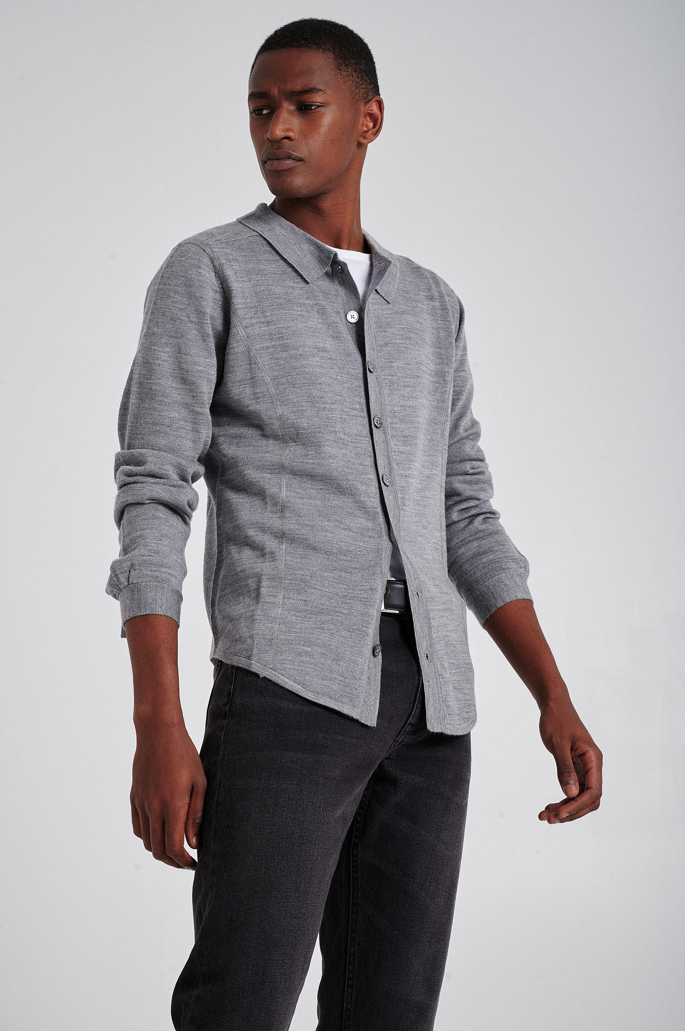 Men's 100% extrafine merino wool overshirt - Image 17