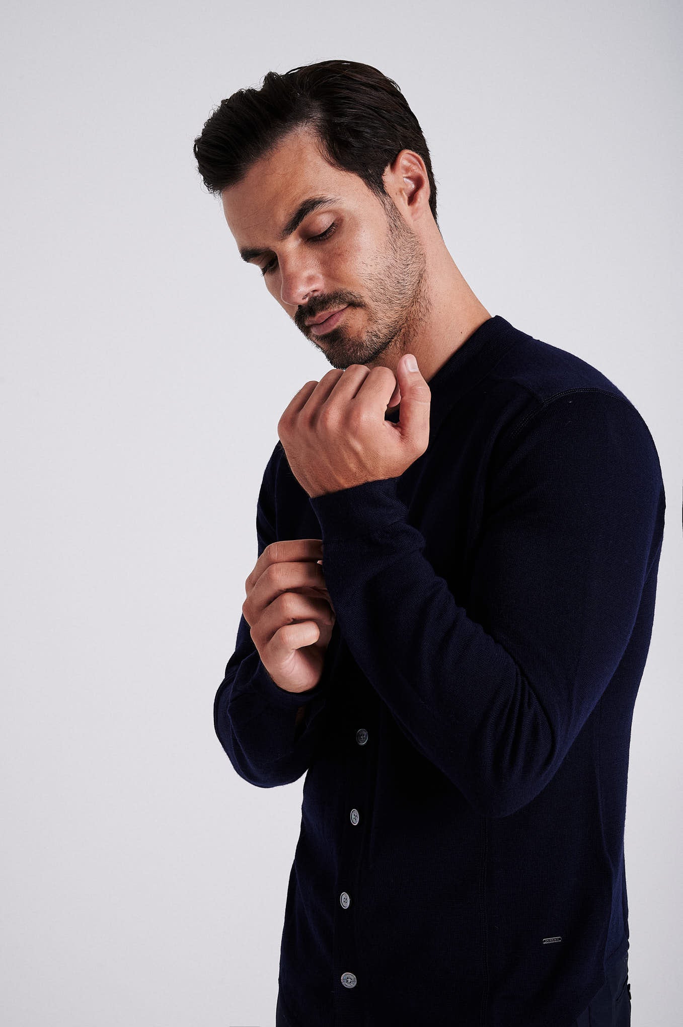 Men's 100% extrafine merino wool overshirt - Image 4