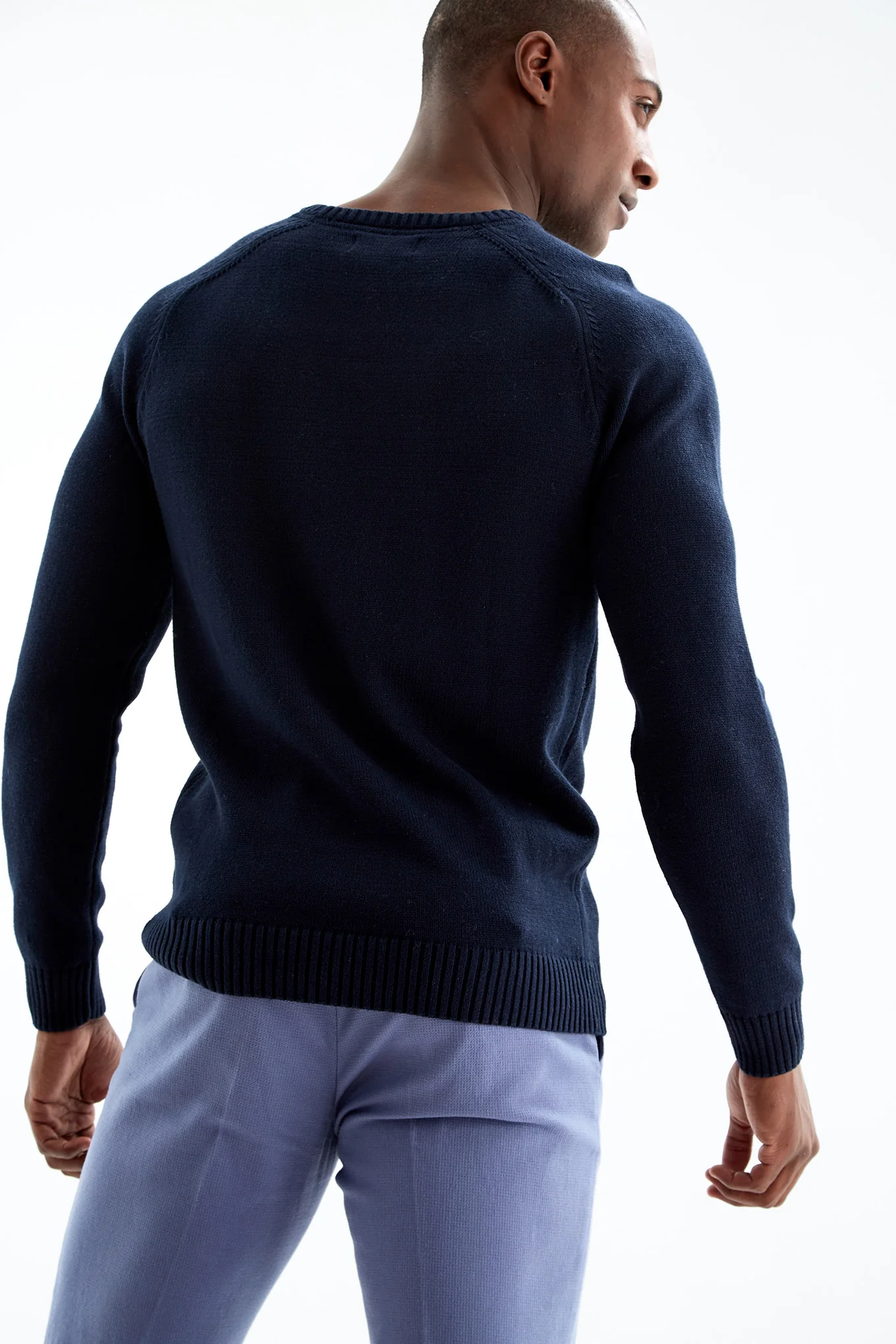 Men's Basic Mingled Knitwear Sweater - Image 2