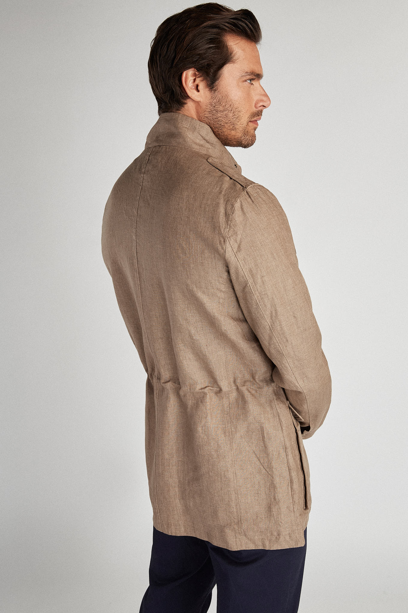 Men's Casual Linen Parka - Image 3
