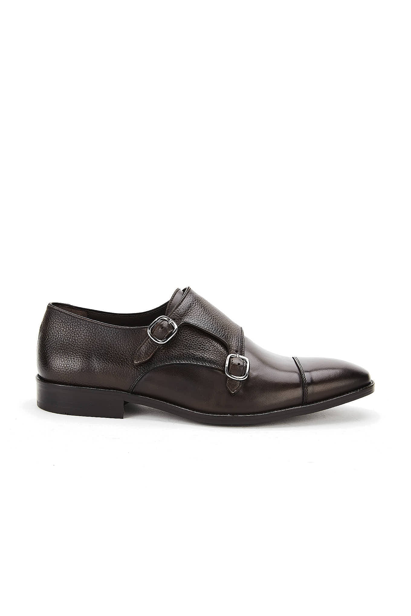 Men's Casual Monk Shoes in Genuine Leather