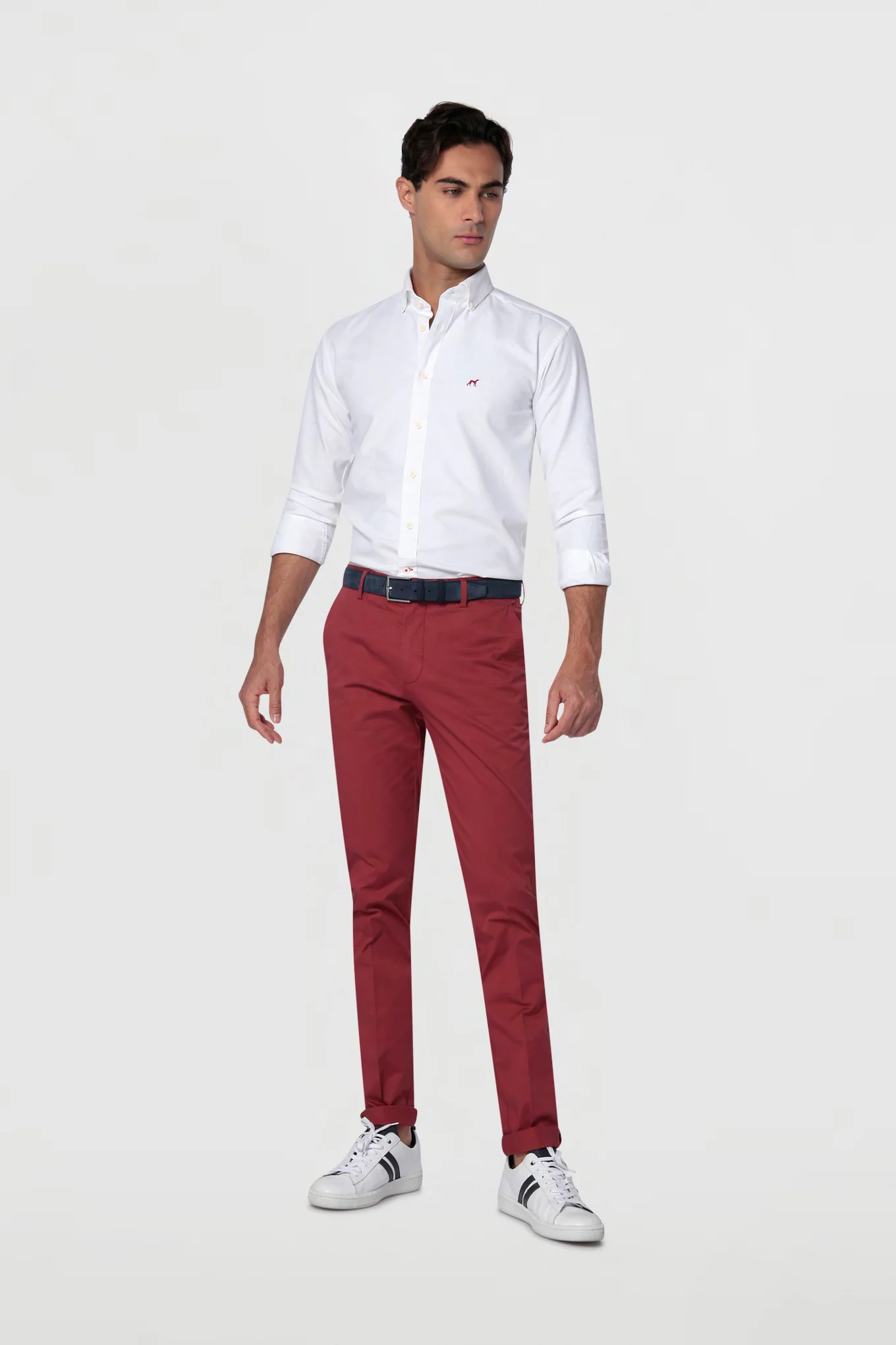 Men's Casual Slim Fit Chino Trousers - Image 58