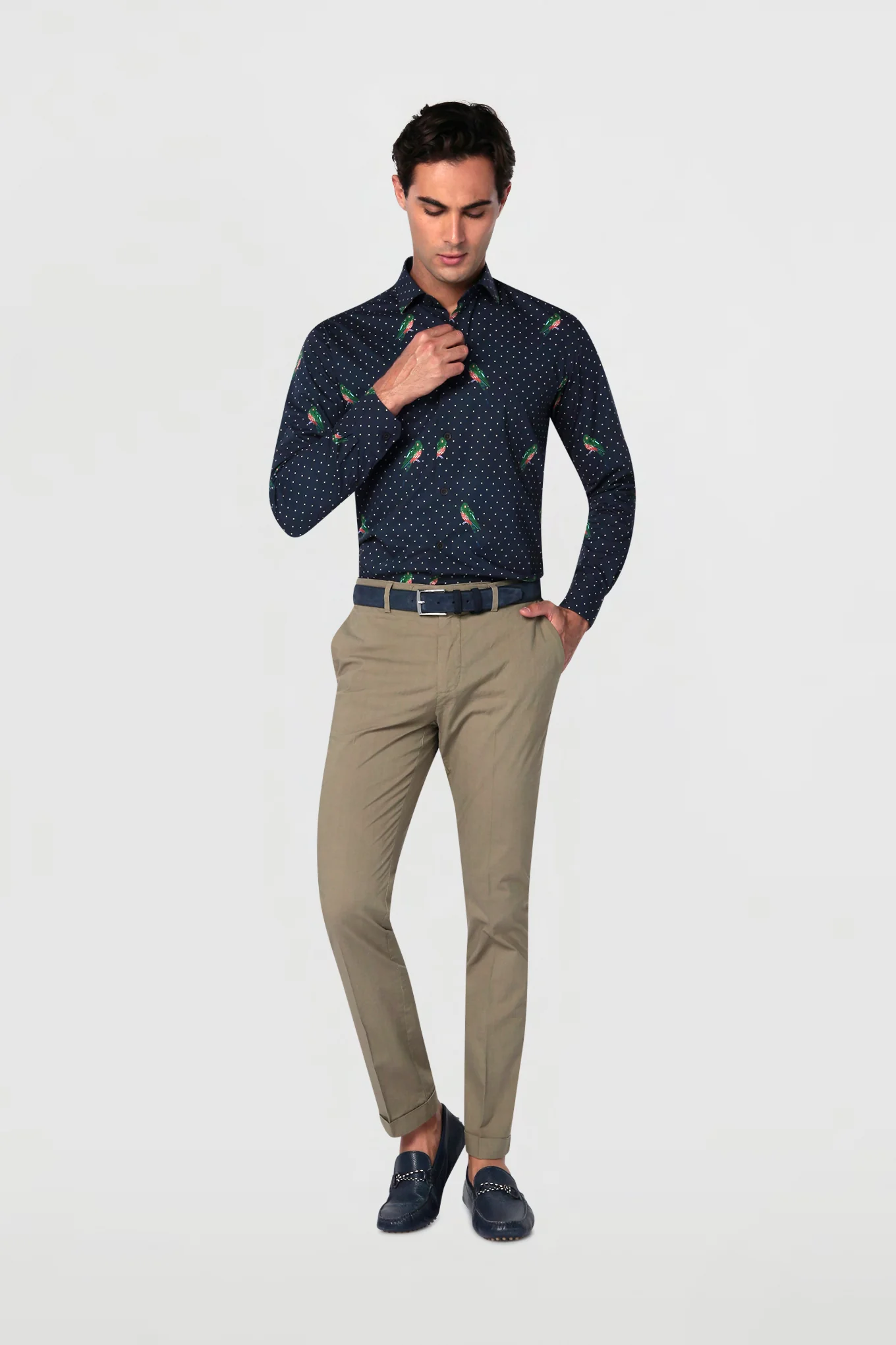Men's Casual Slim Fit Chino Trousers - Image 6