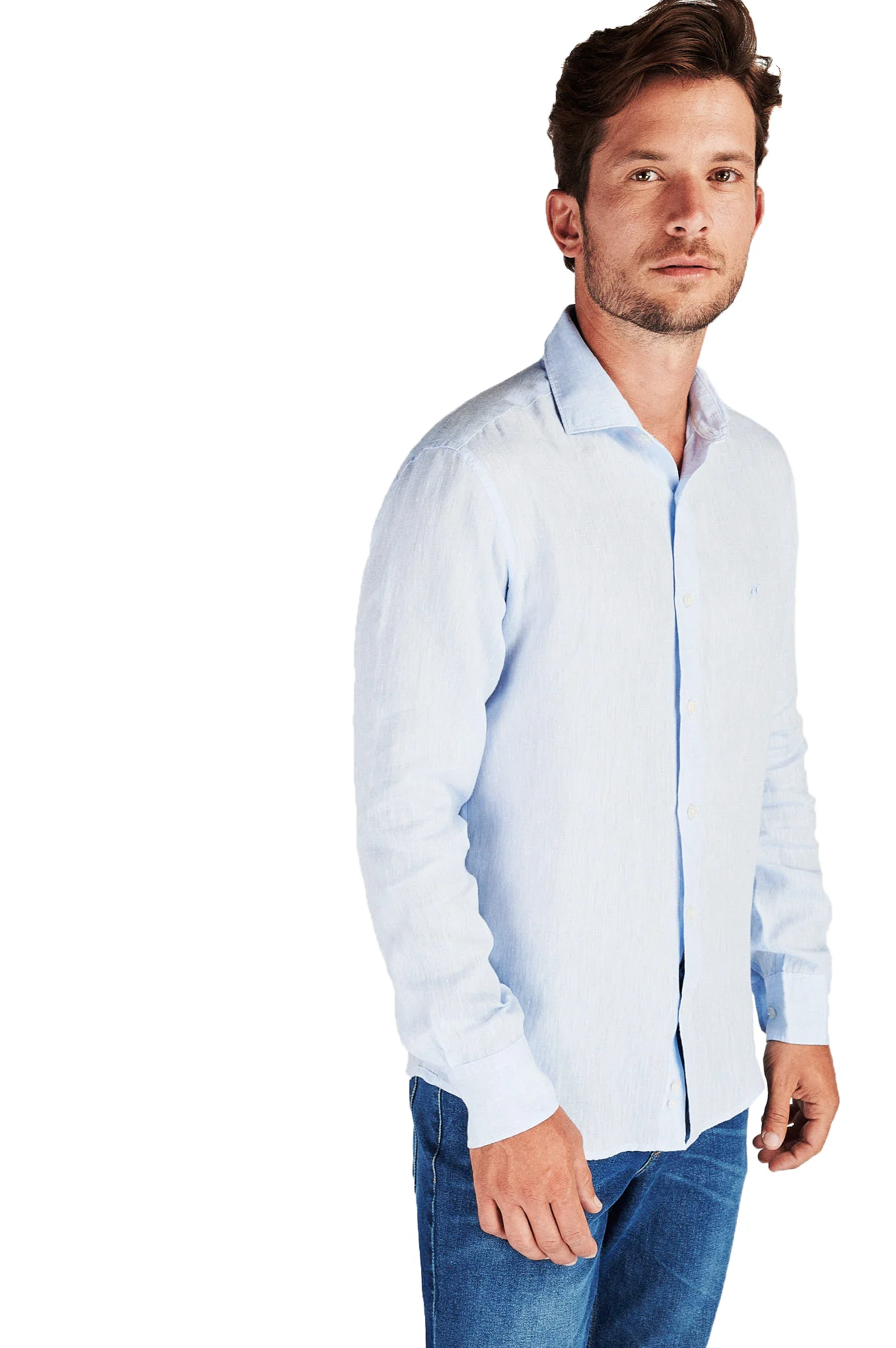 Men's Casual Slim Fit Shirt in Linen - Image 4