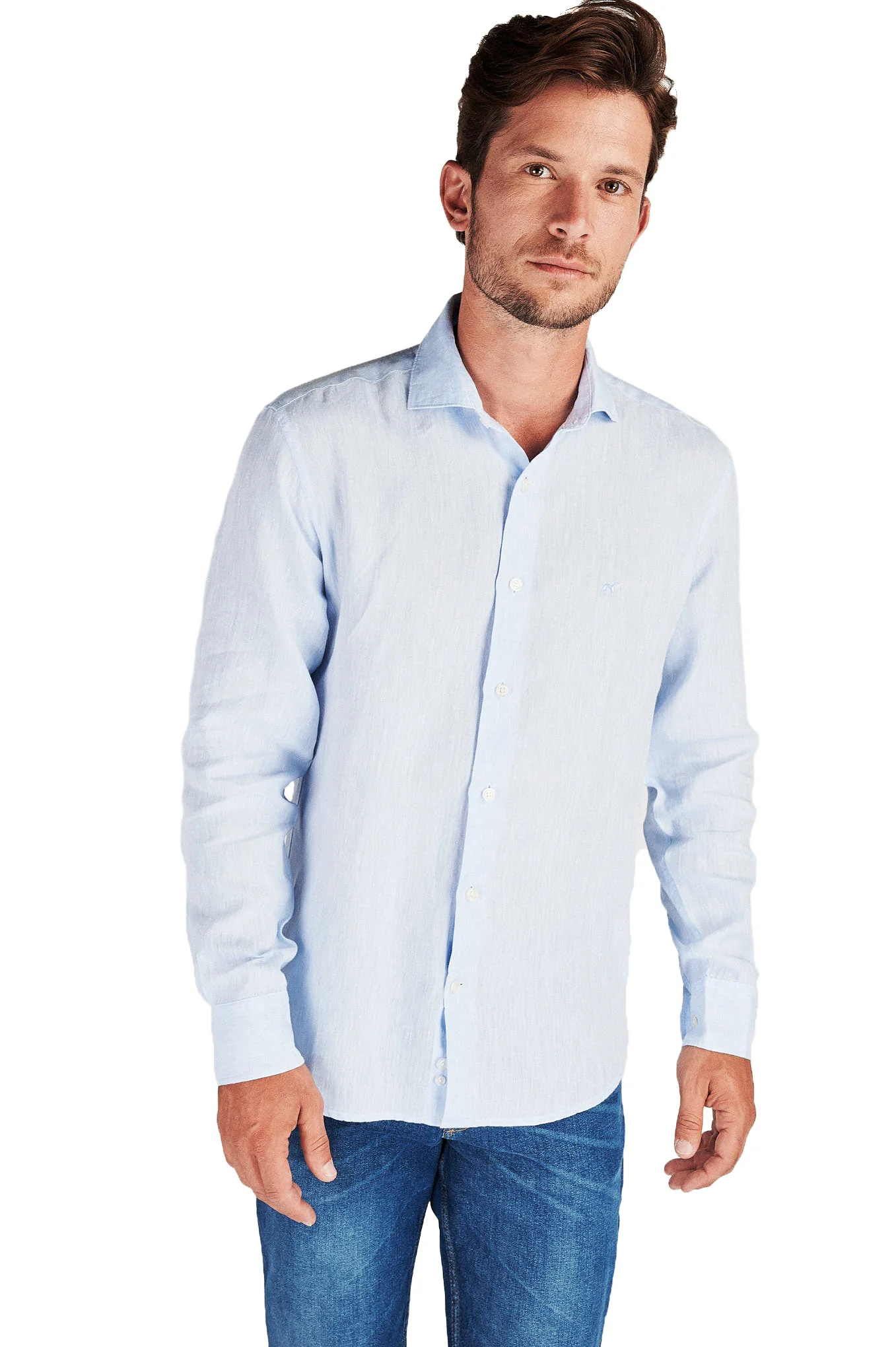 Men's Casual Slim Fit Shirt in Linen - Image 5