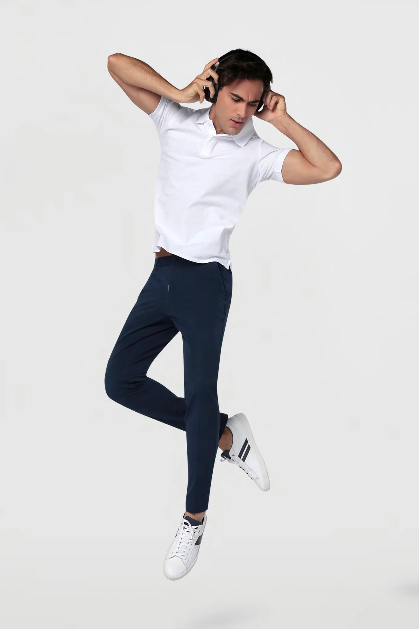 Men's Casual Slim Fit Travel Chino Trousers - Image 4