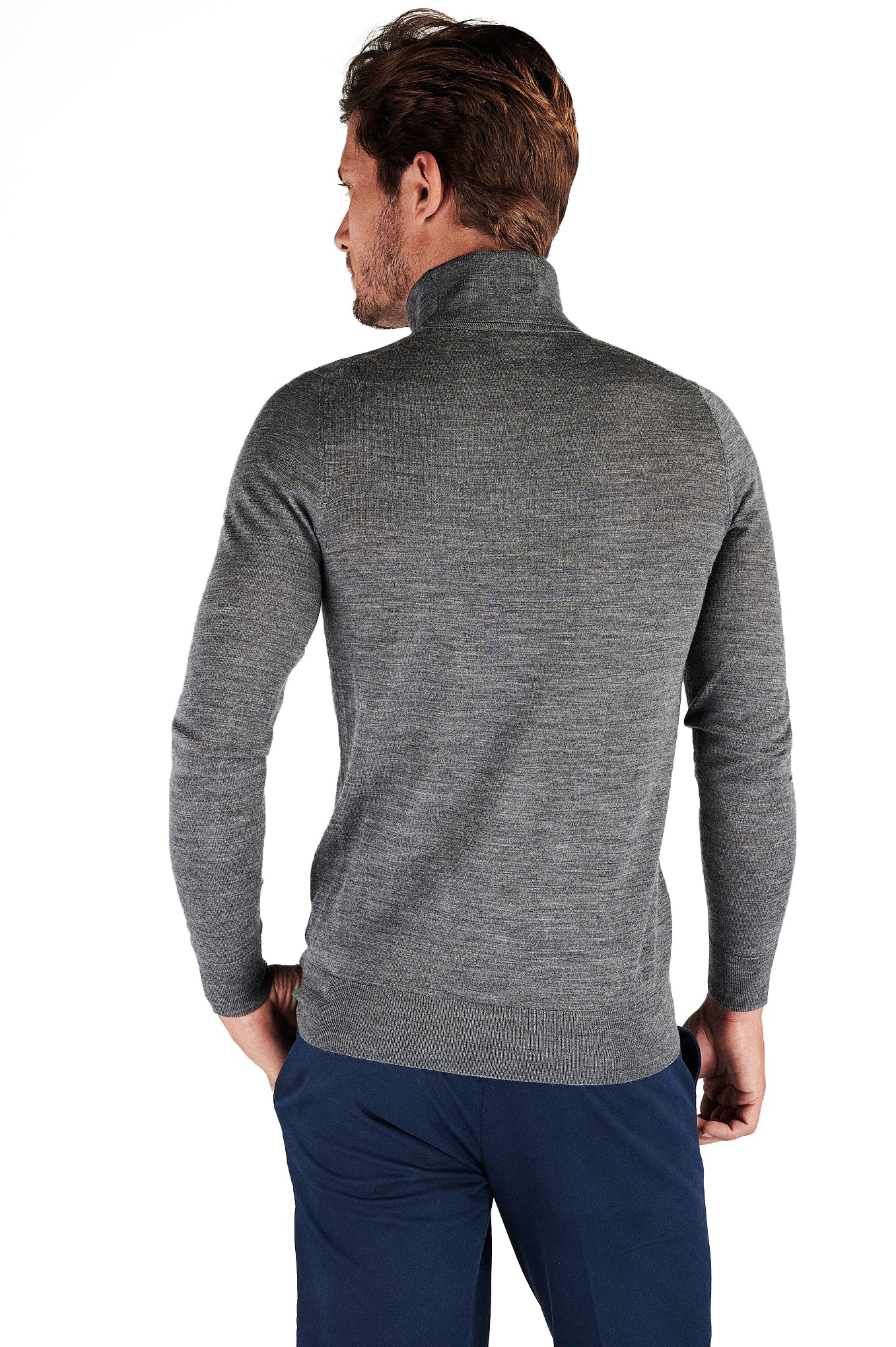 Men's Casual Sweater Regular Fit Roll-neck - Image 17