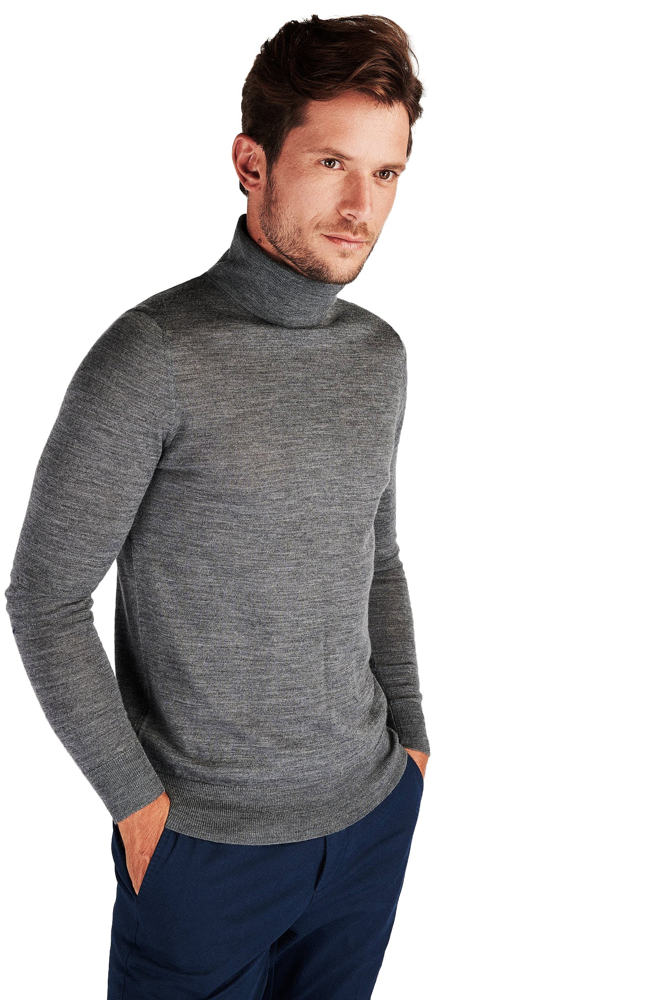 Men's Casual Sweater Regular Fit Roll-neck - Image 18