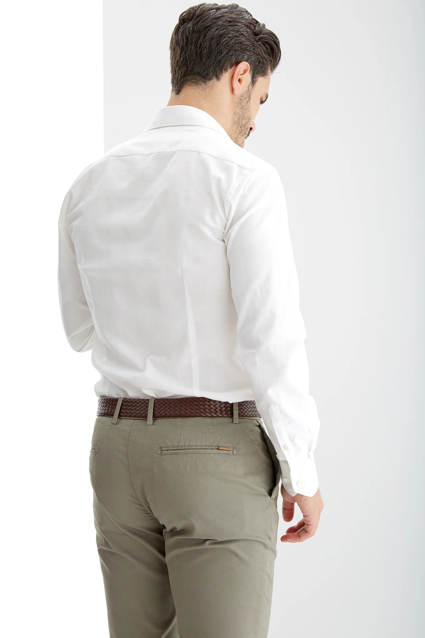 Men's Check Slim Fit Sports Shirt - Image 2