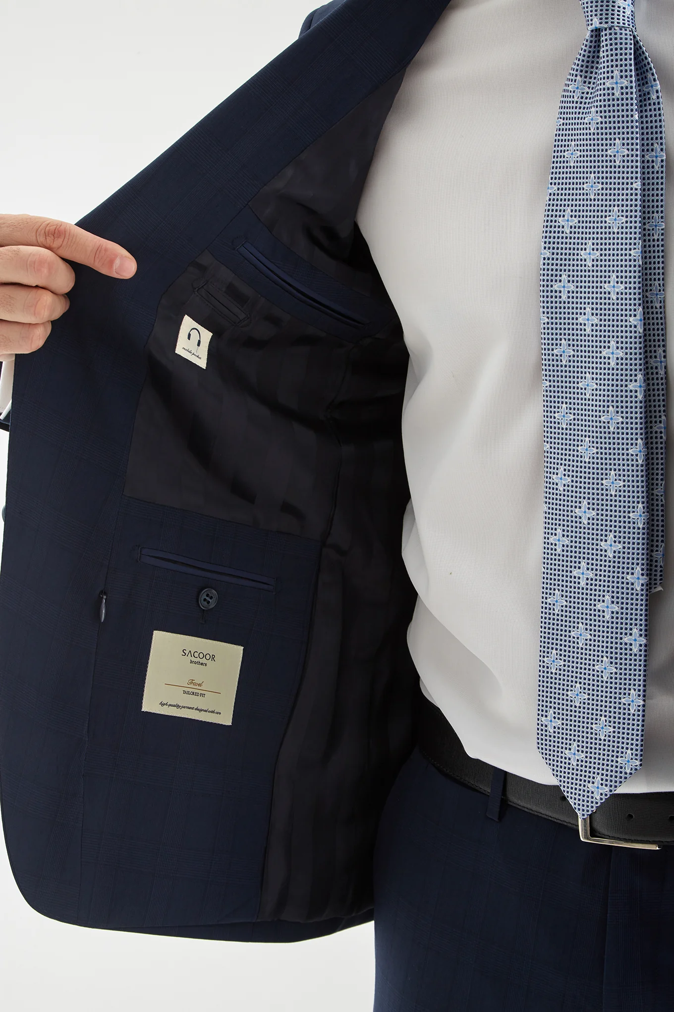 Men's Checked Classic Suit - Image 3
