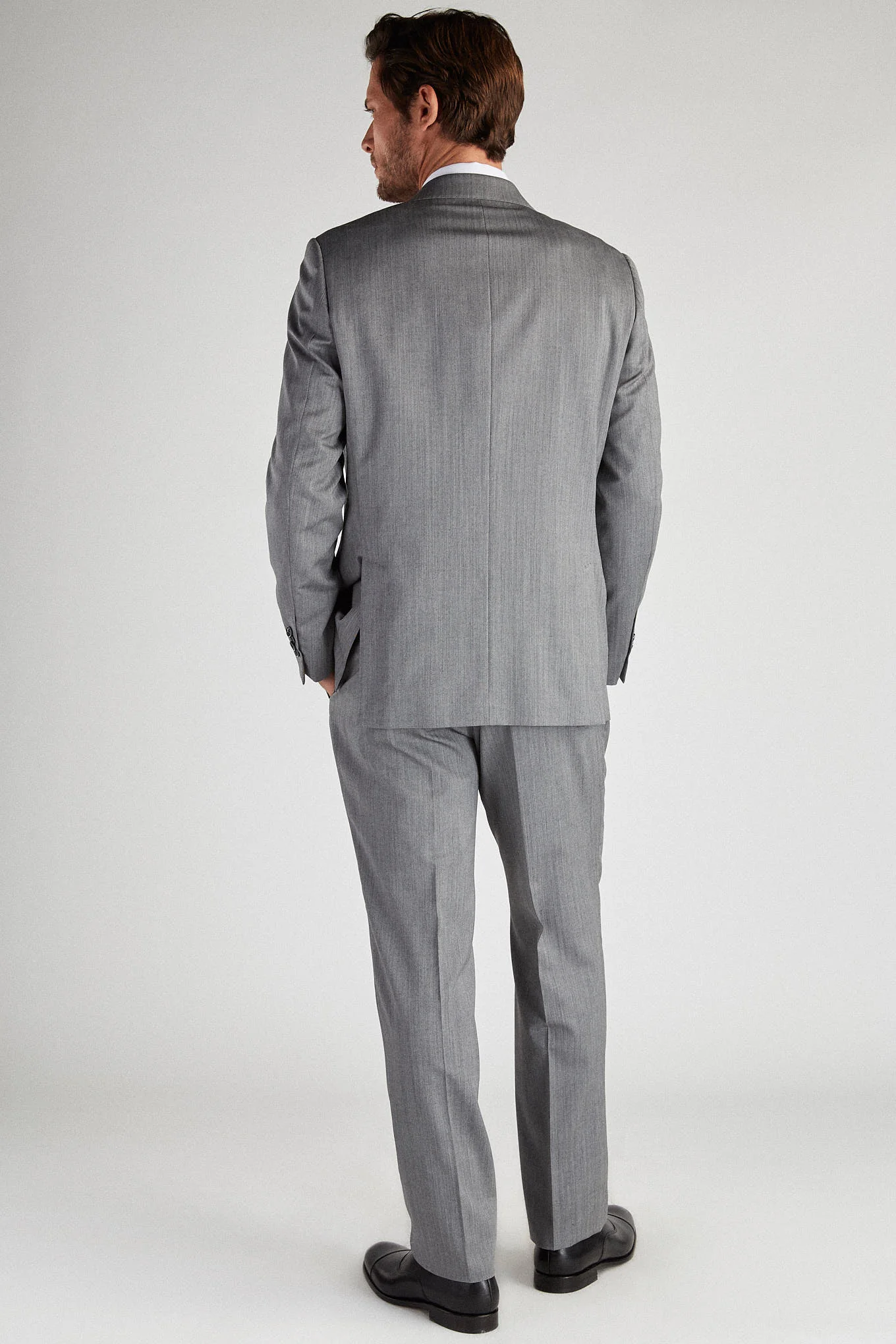 Men's Classic Regular Fit Herringbone Suit - Image 2