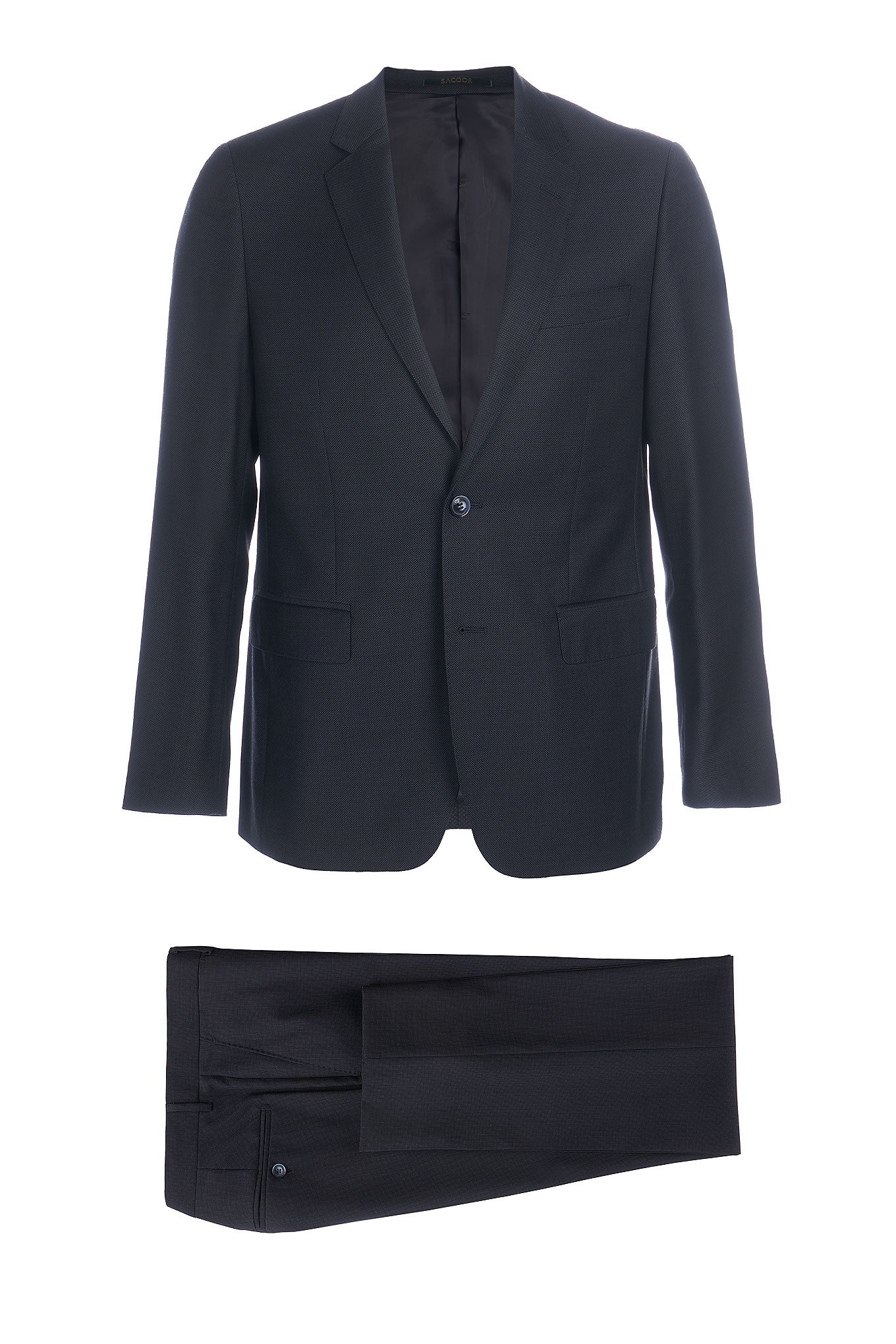 Men's Classic Slim Fit Birdseye Suit - Image 9